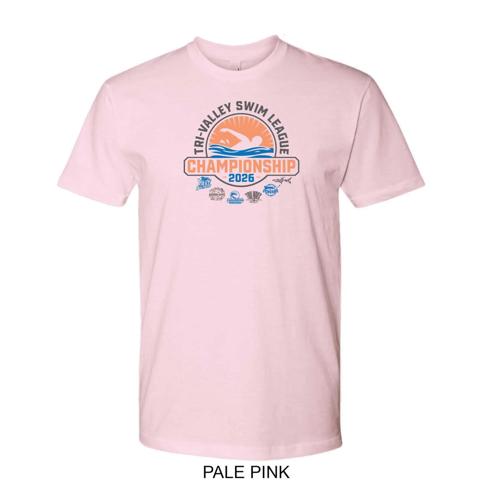 2026 Tri-Valley Swim League Championship Solid Color Cotton T-Shirt
