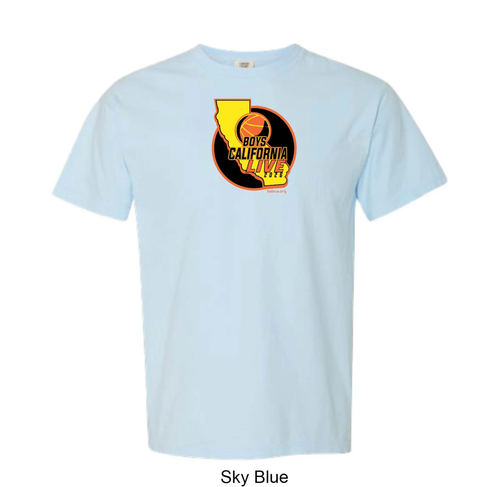 2026 Boys California Live 26 Solid Color Cotton T-Shirt
