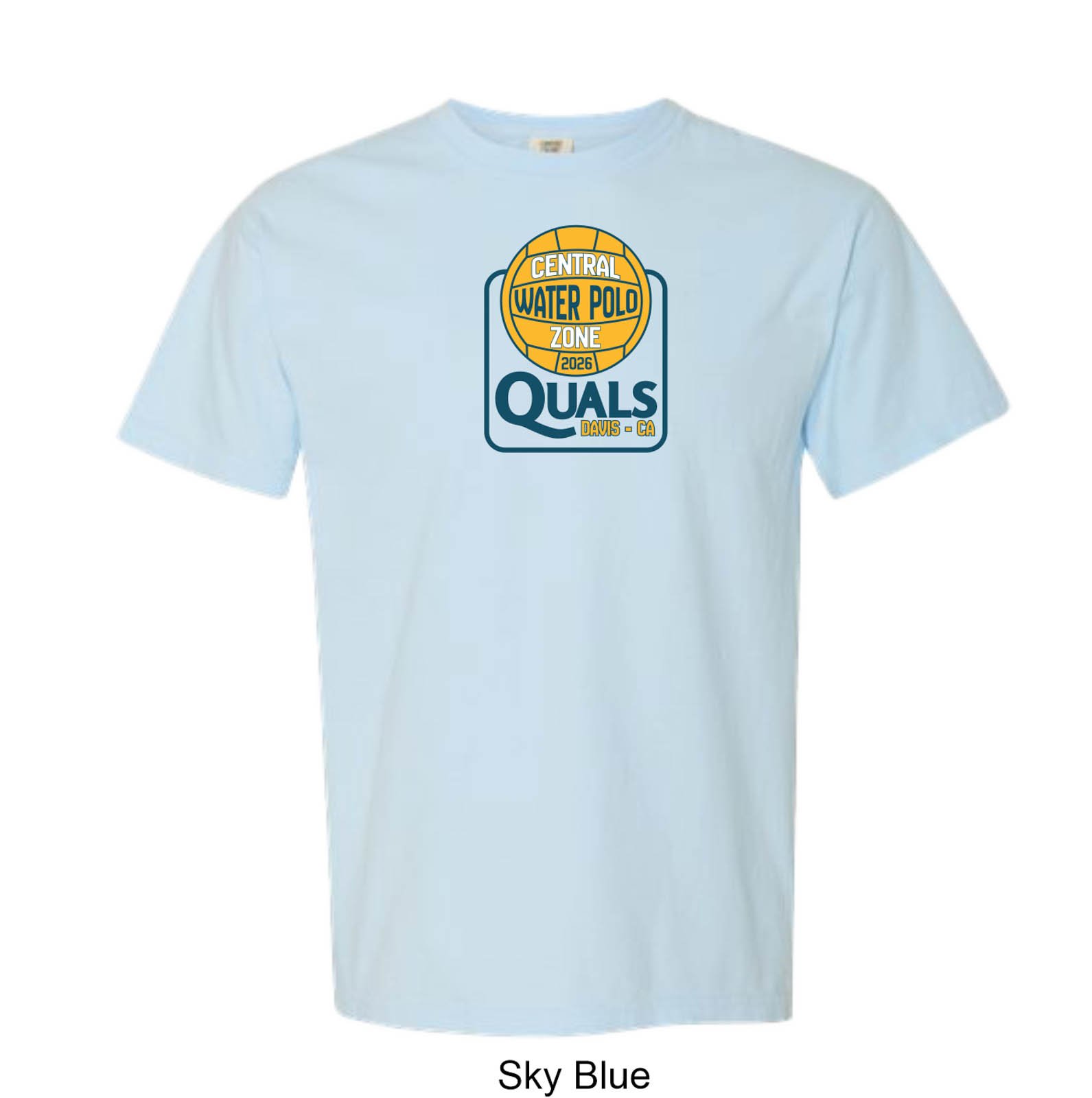 2026 Central Zone Water Polo Quals Solid Color Cotton T-Shirt