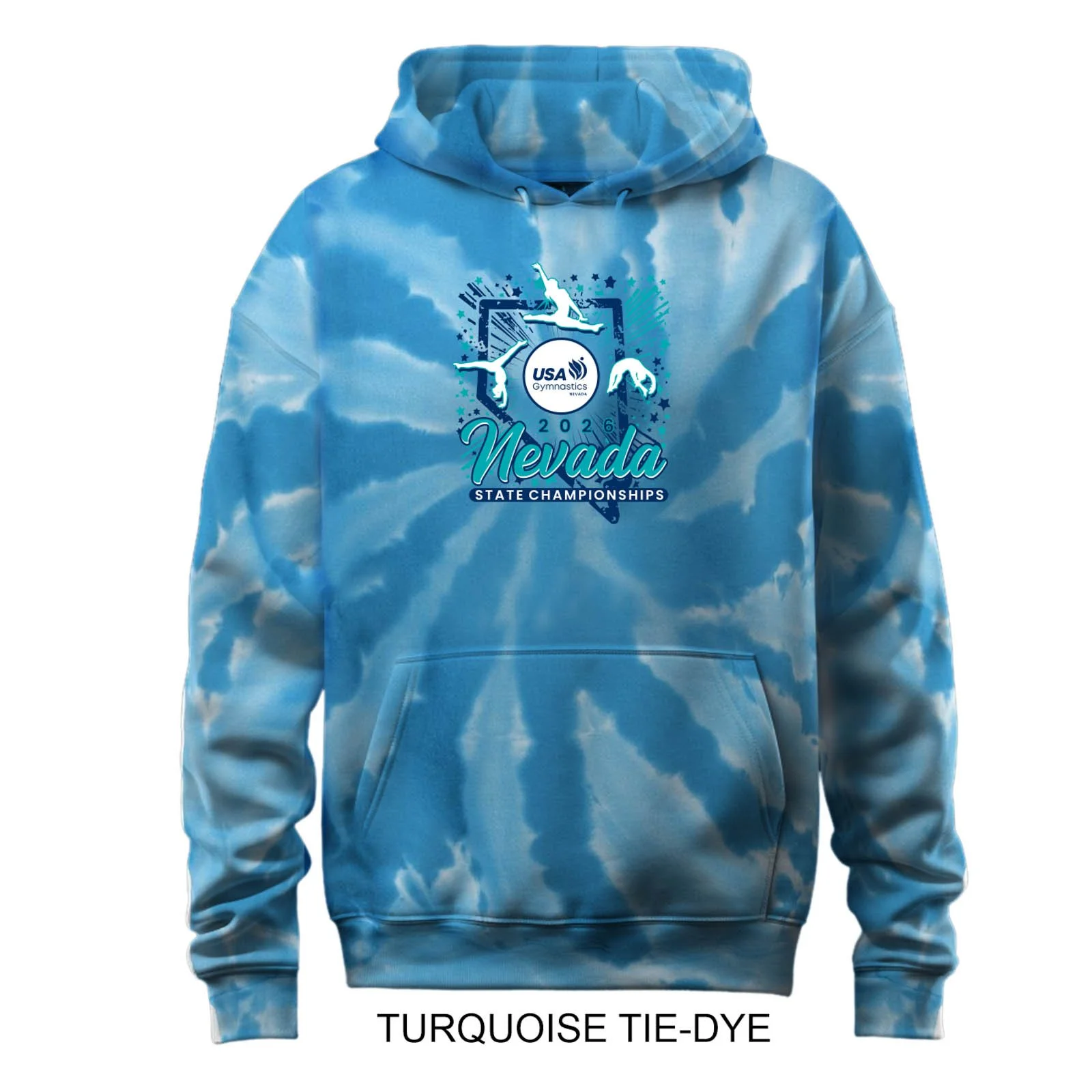 2026 Nevada State Championships Tie Dye Hooded Sweatshirt