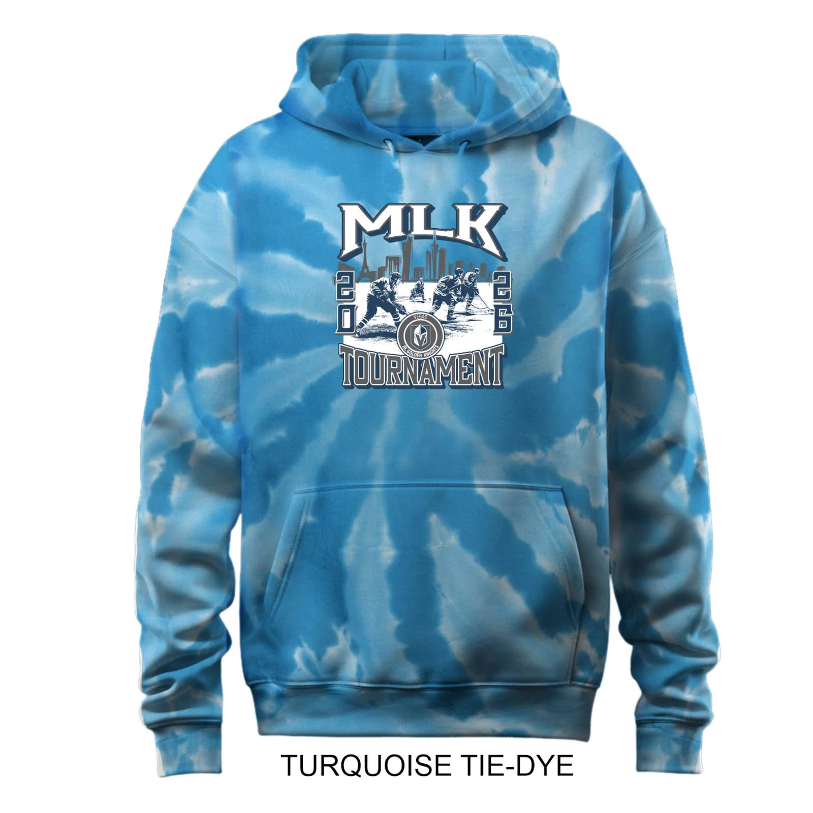 2026 Vegas Jr. Golden Knights MLK Tournament Tie Dye Hooded Sweatshirt
