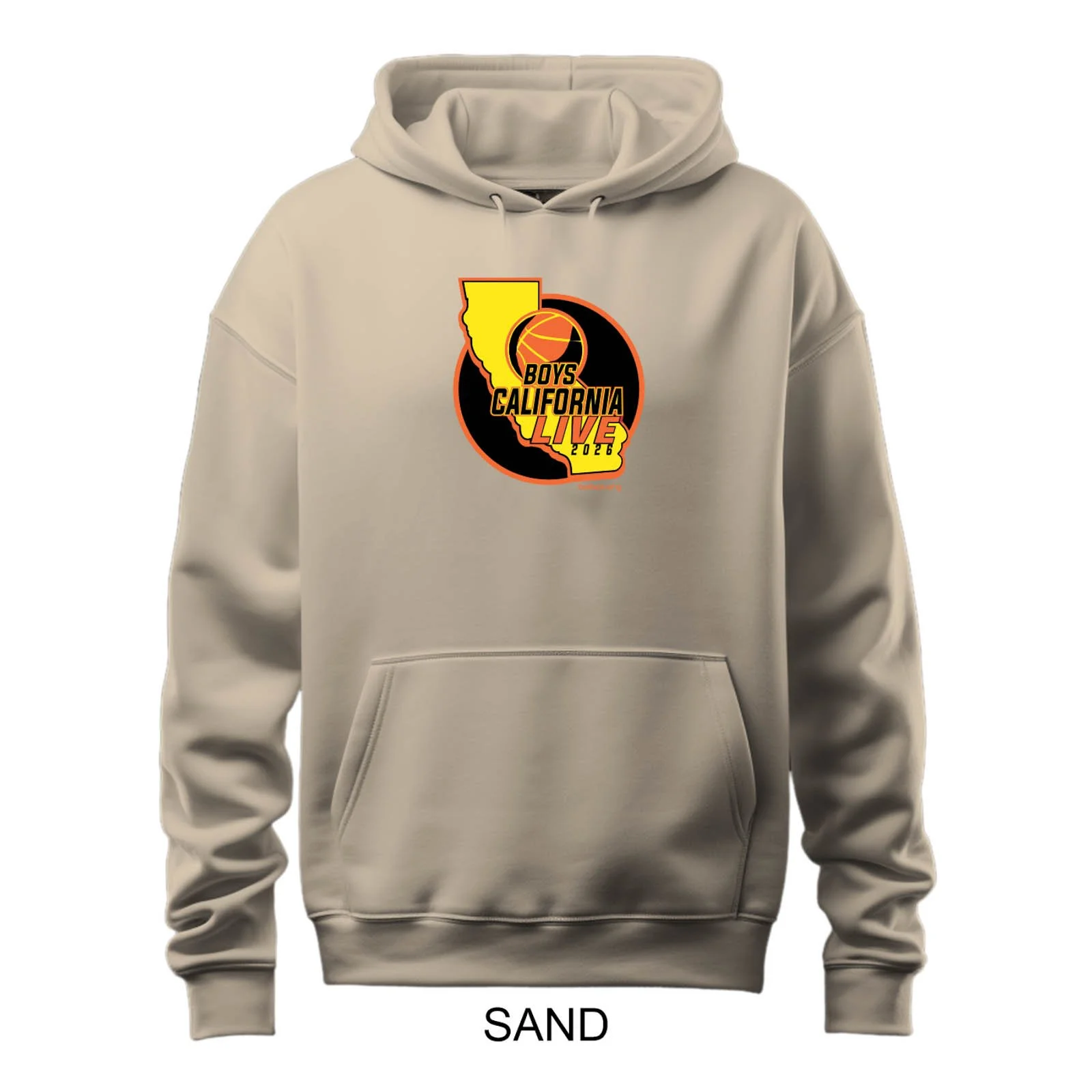2026 Boys California Live 26 Solid Color Hooded Sweatshirt
