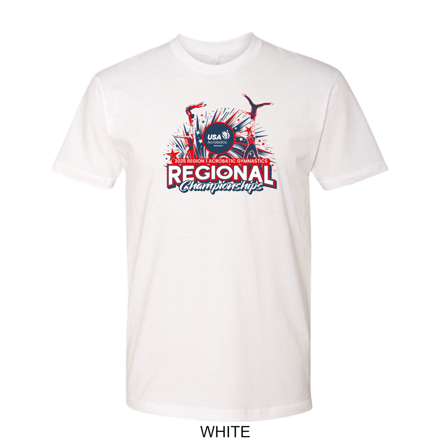 2025 Region 1 Acrobatic Gymnastics Regional Championships Solid Color Cotton T-Shirt