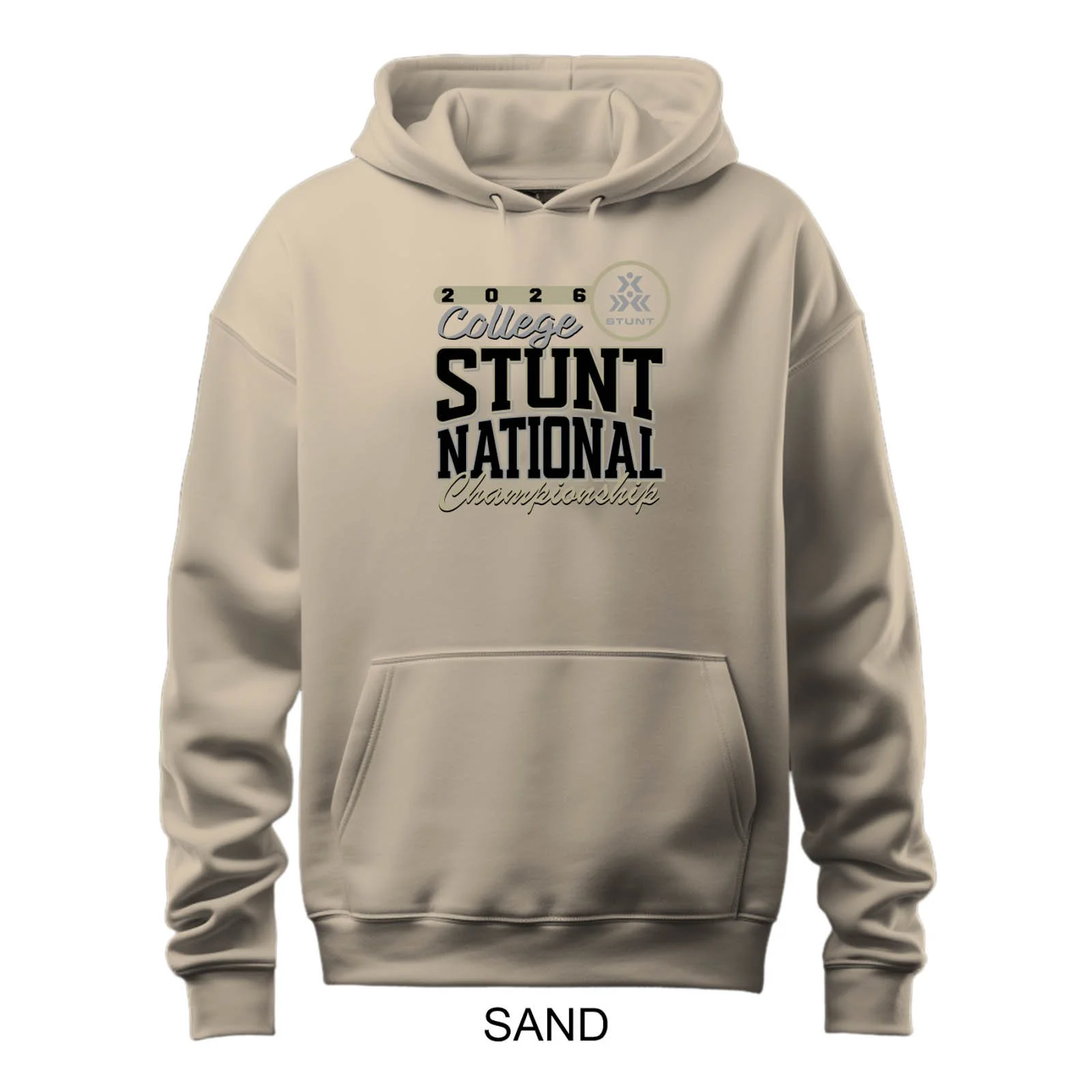 2026 College STUNT National Championship Solid Color Hooded Sweatshirt