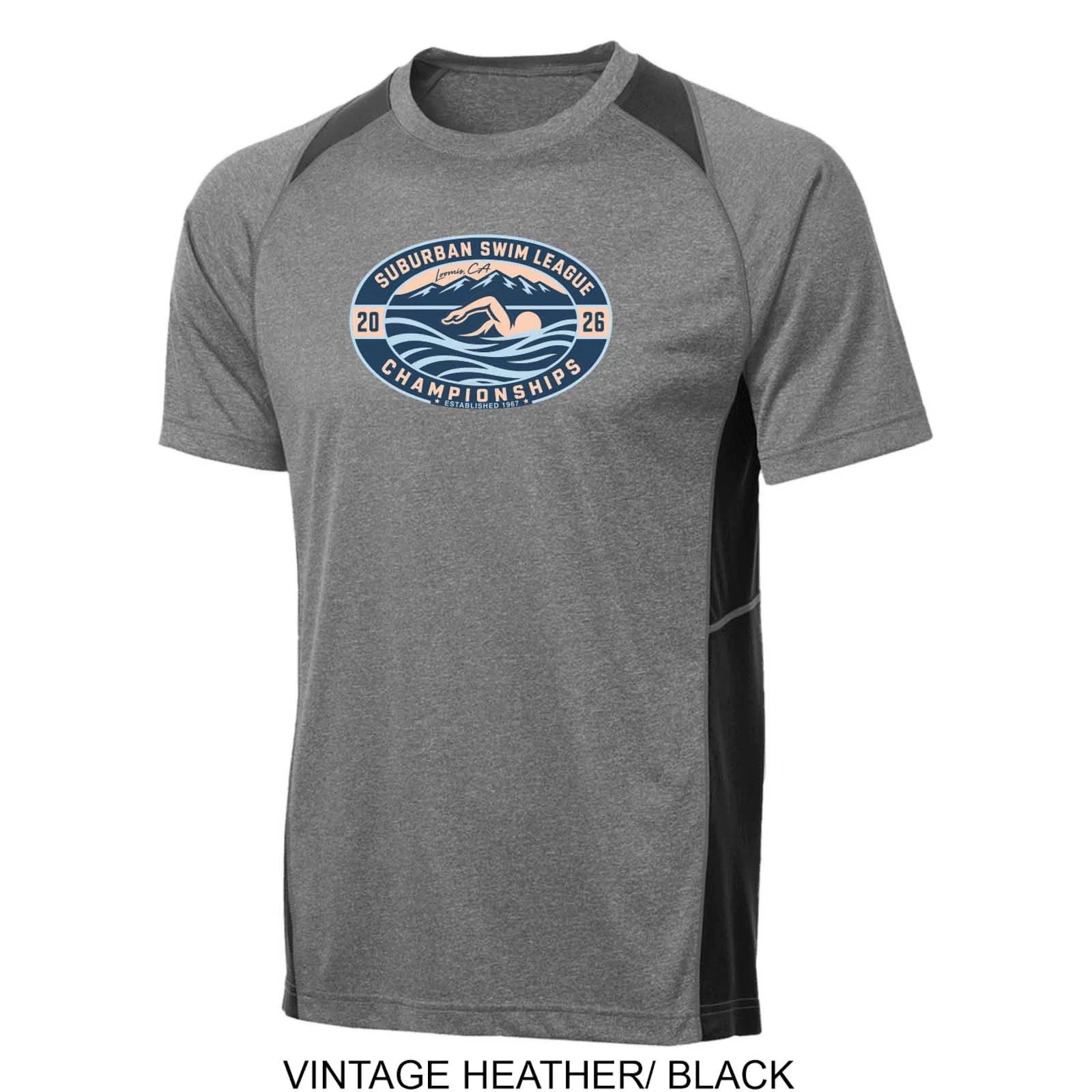 2026 Suburban Swim League Championships Color Block T-Shirt