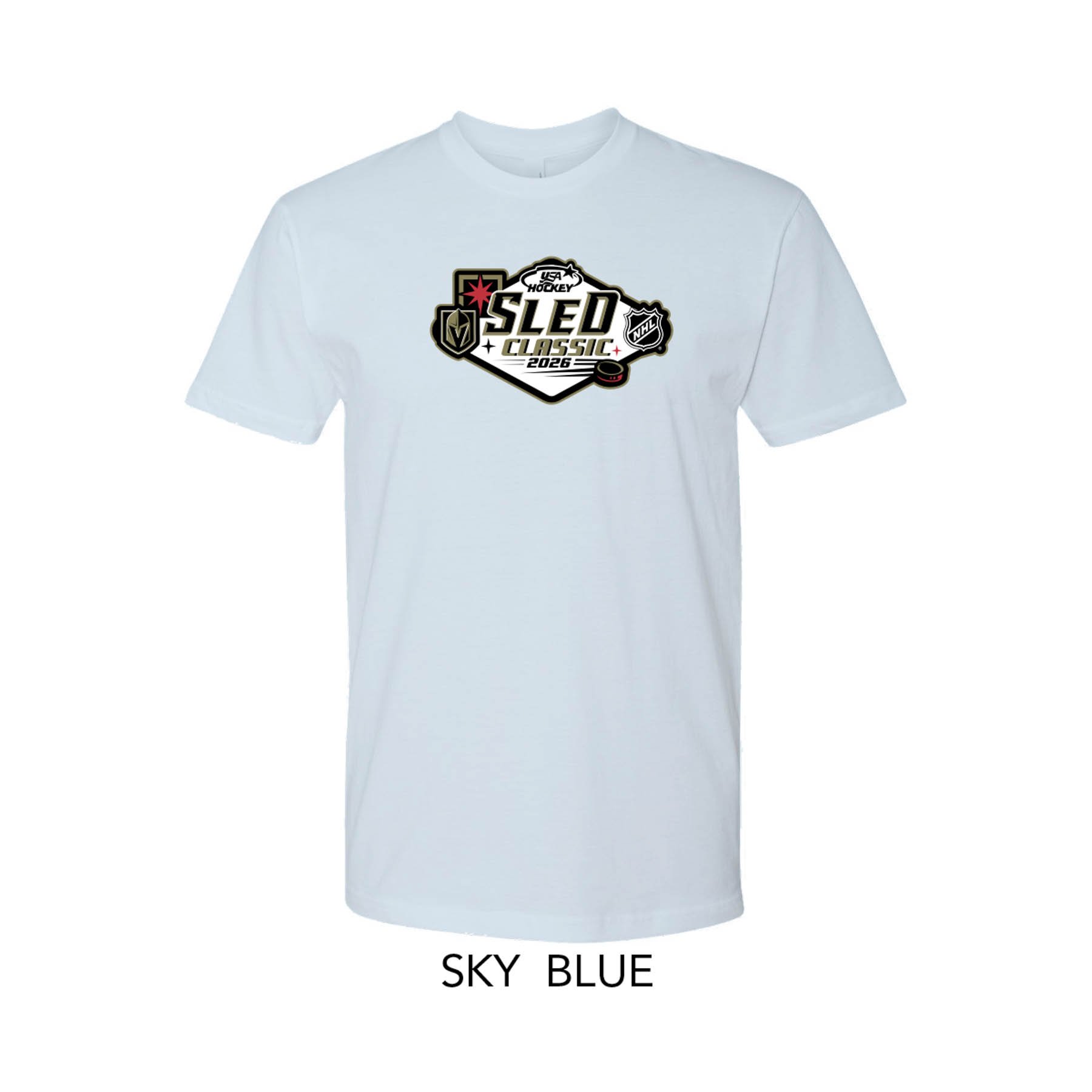 2026 USA Hockey Adult Sled Classic Solid Color Cotton T-Shirt