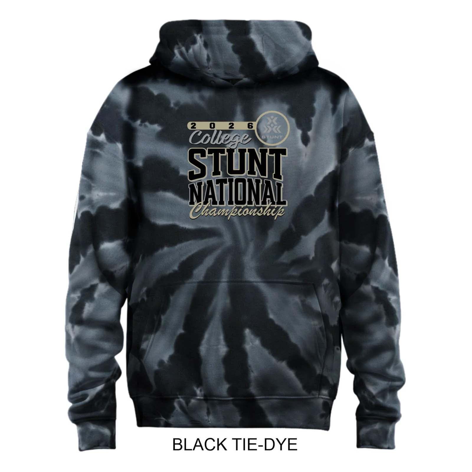 2026 College STUNT National Championship Tie Dye Hooded Sweatshirt