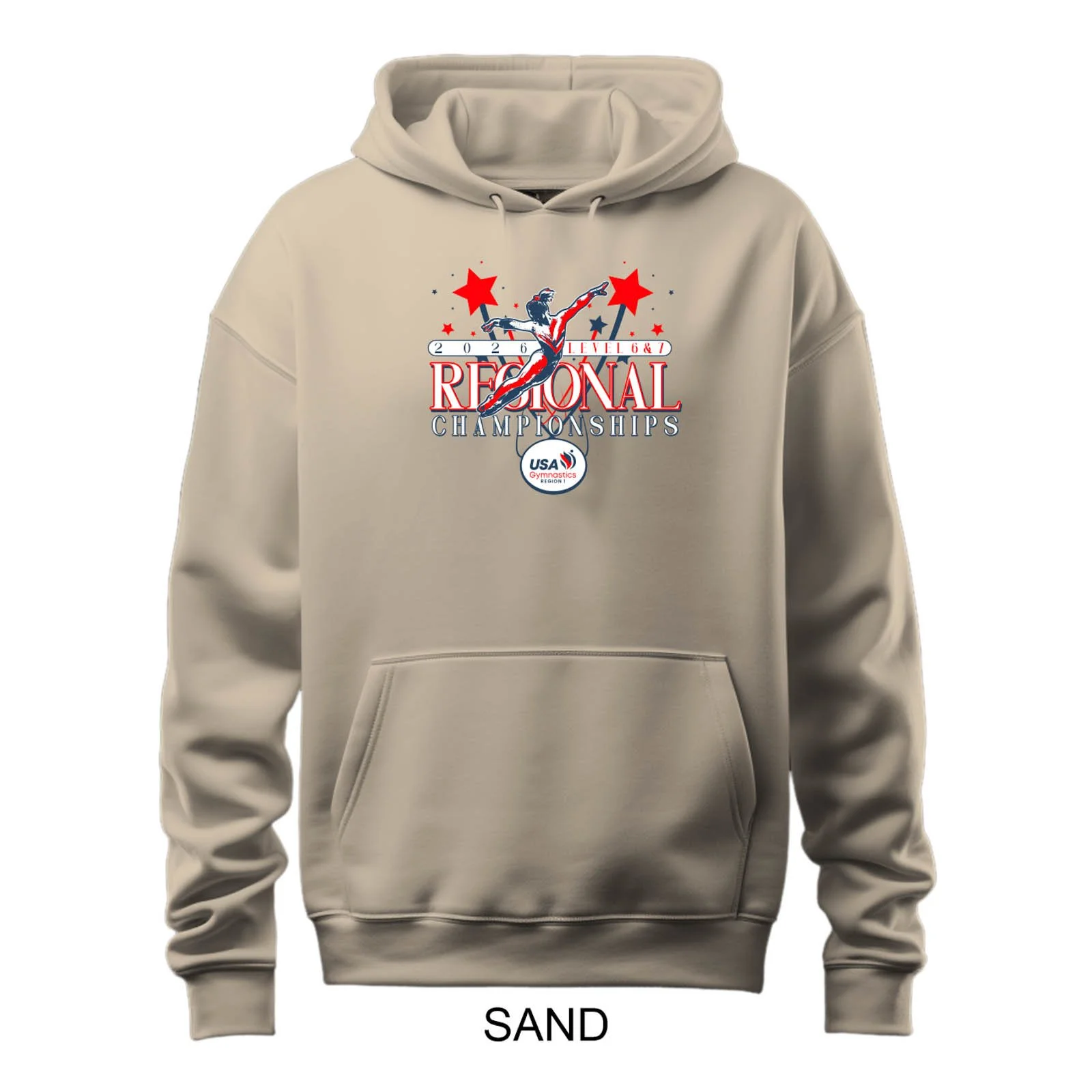 2026 Region 1 Level 6 & 7 Regional Championships Solid Color Hooded Sweatshirt