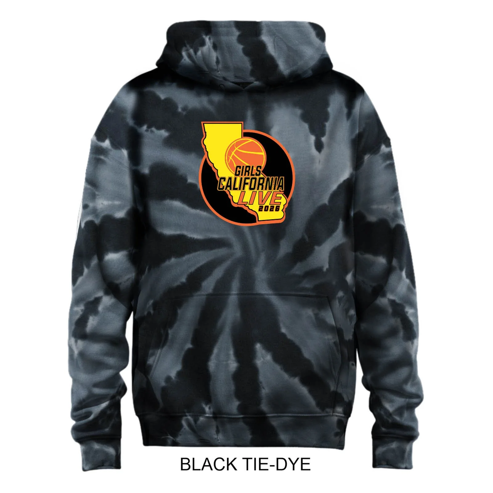 2026 Girls California Live 26 Tie Dye Hooded Sweatshirt