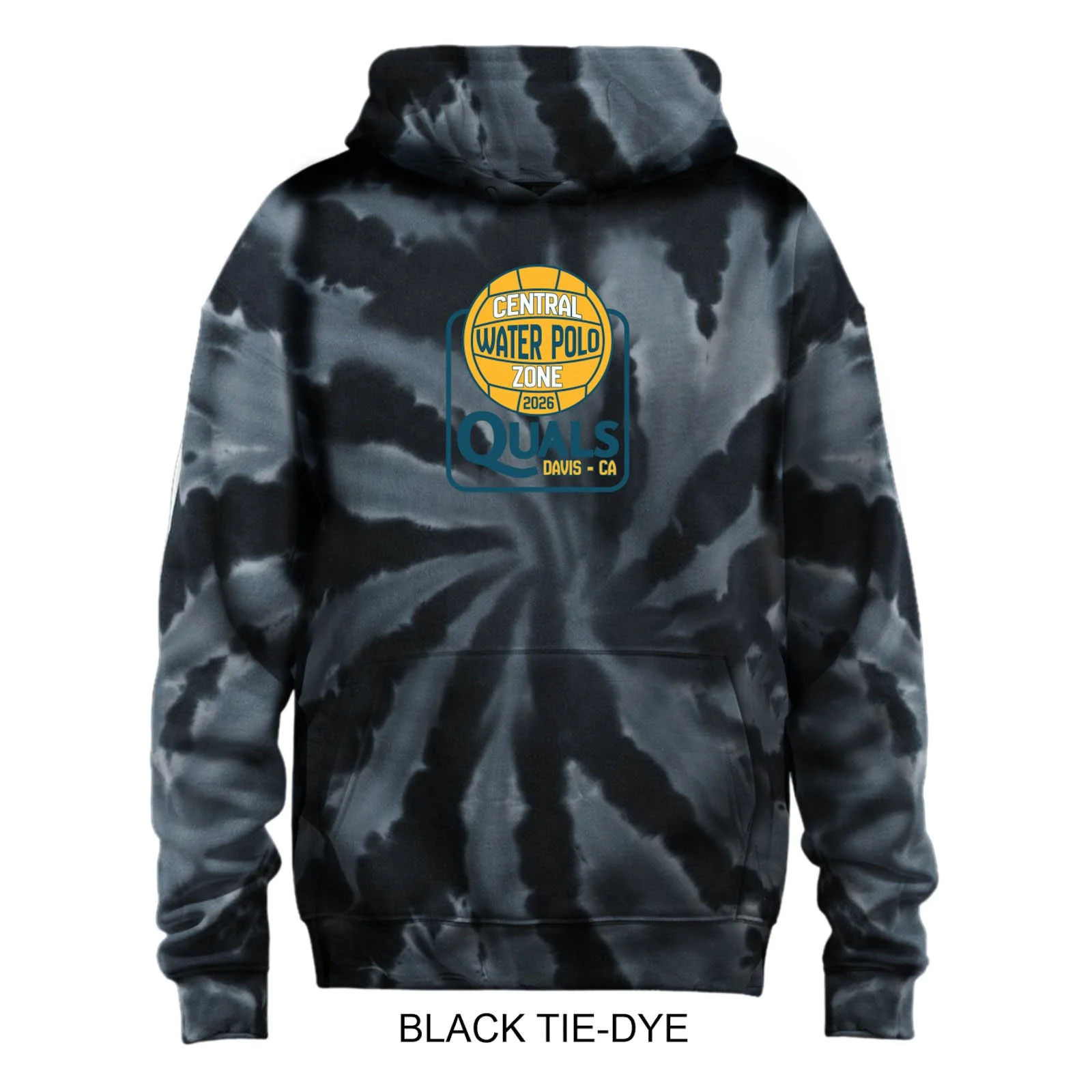 2026 Central Zone Water Polo Quals Tie Dye Hooded Sweatshirt