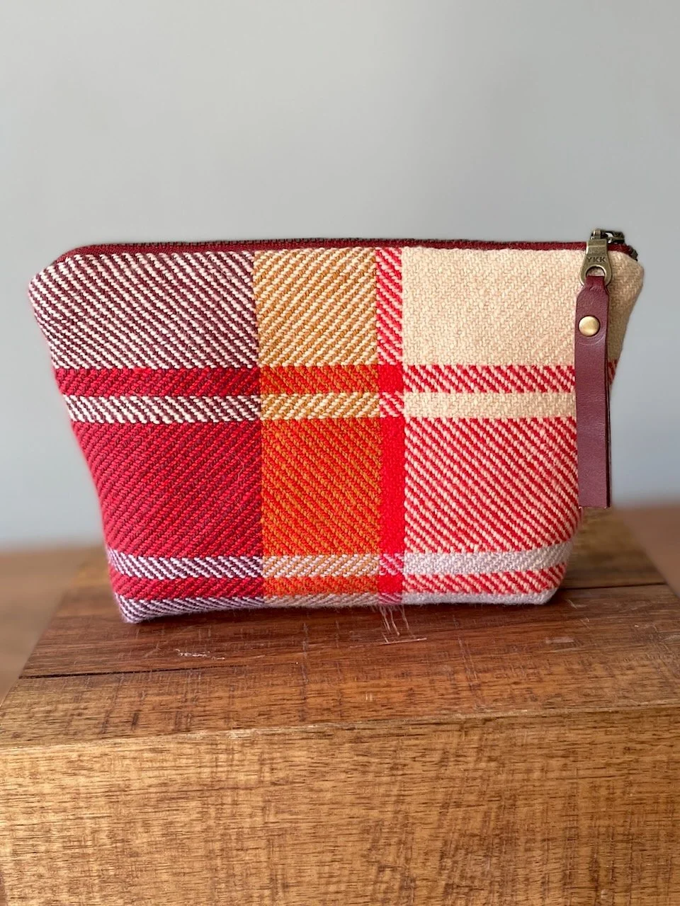Stripe Variations Pouch in Red