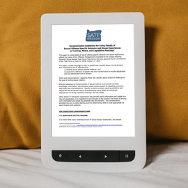 Recommended Guidelines for Using Details of Sexual Offense Specific Behavior and Abuse Experiences in Training, Media, and Legislative Hearings (2019)