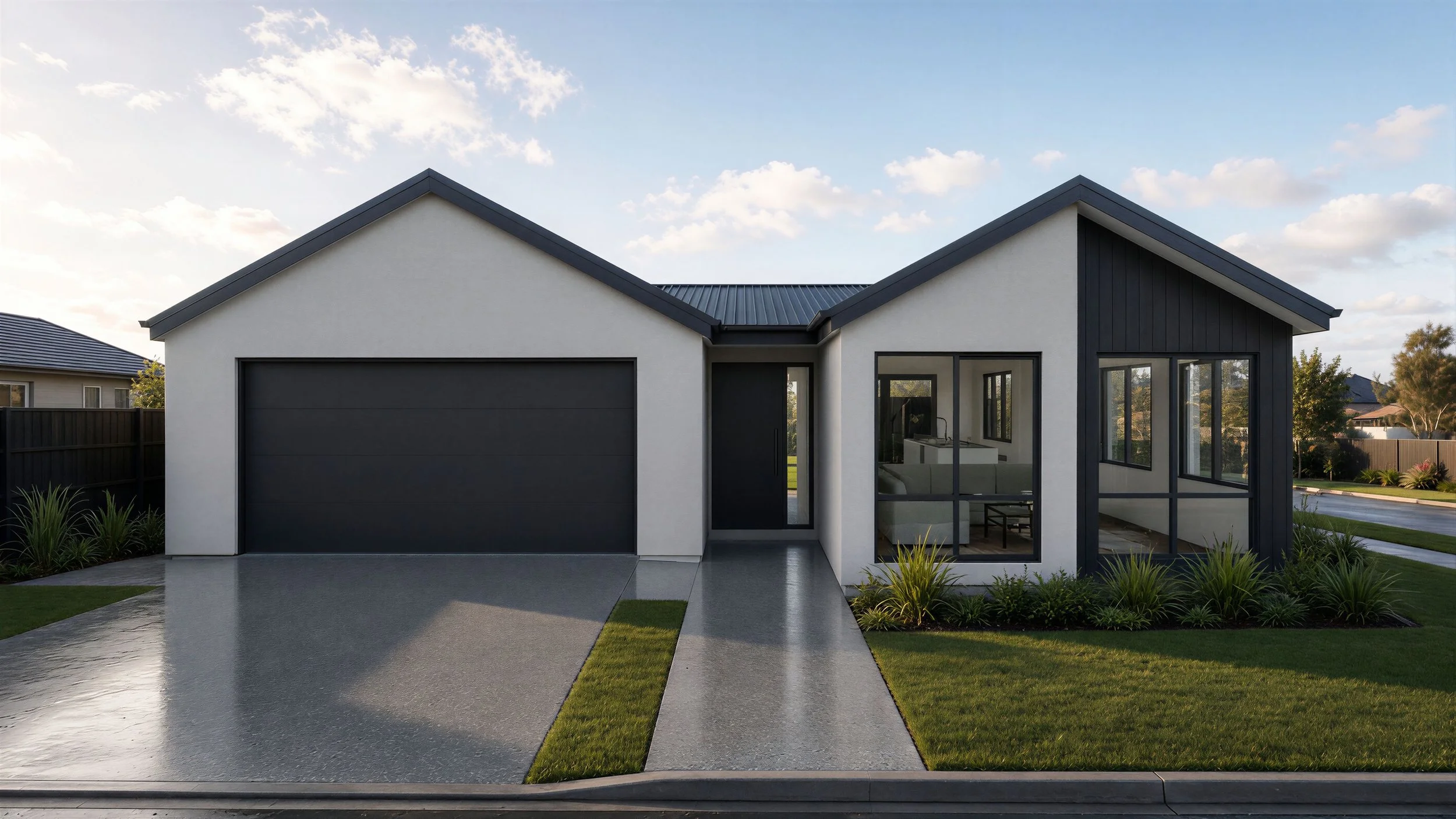 3 bedroom house & land in Halswell. Architectural style.