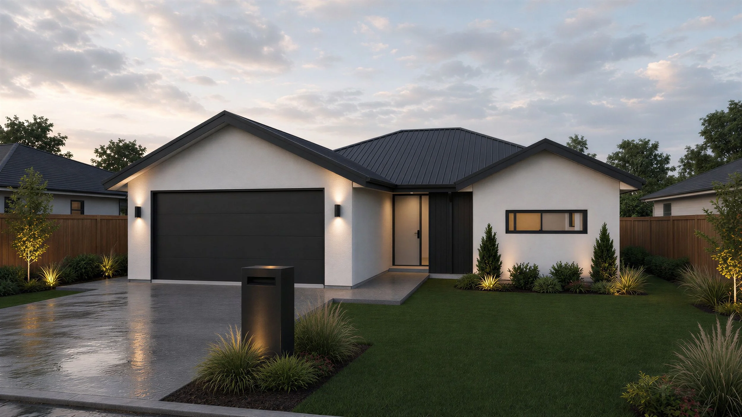 New house & land package in Alberton, Ashburton. Three bedrooms, two bathrooms. Great value.