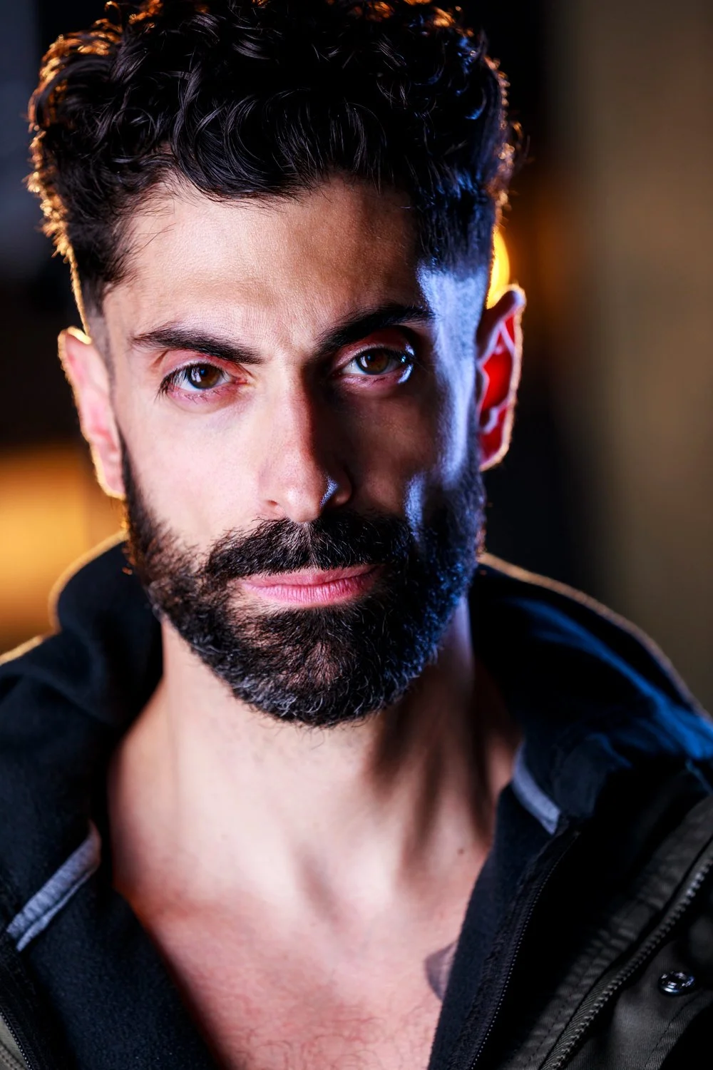 Cinematic edgy theatrical headshot - Los Angeles celebrity actor Johnny Kulegian