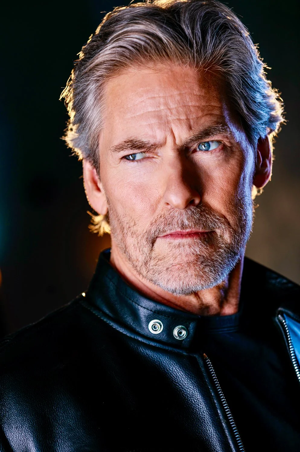cinematic theatrical actor headshot - Los Angeles actor and writer, Brian McGovern. Edgy theatrical headshot.