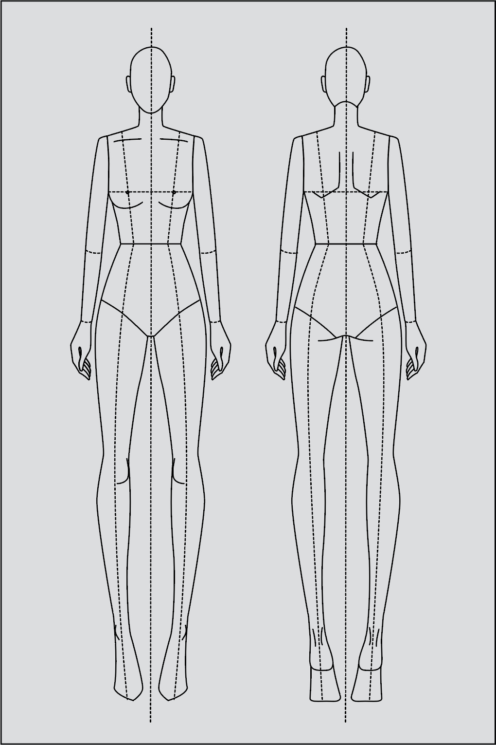 WOMEN'S FASHION CROQUIS TEMPLATE