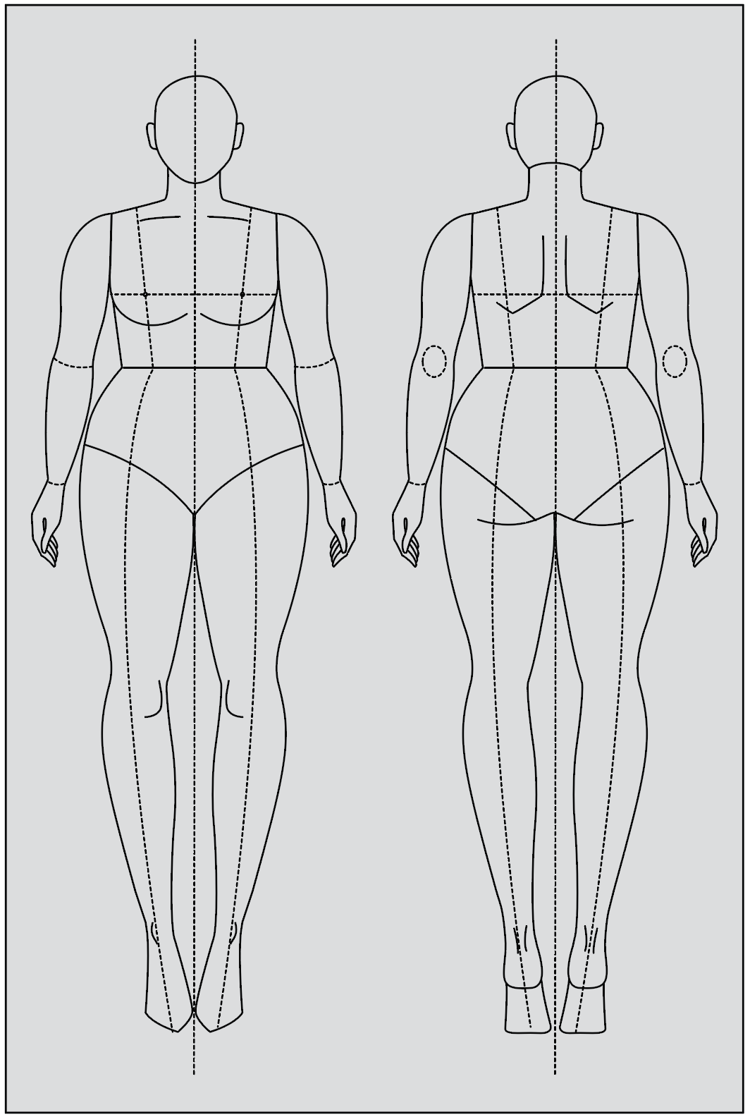 WOMEN'S PLUS FASHION CROQUIS TEMPLATE