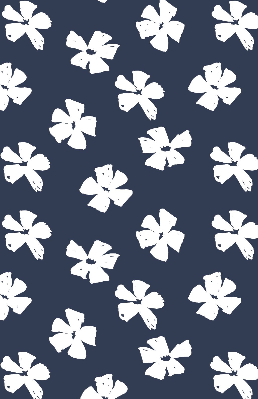 NAVY DANDELIONS REPEAT PATTERN