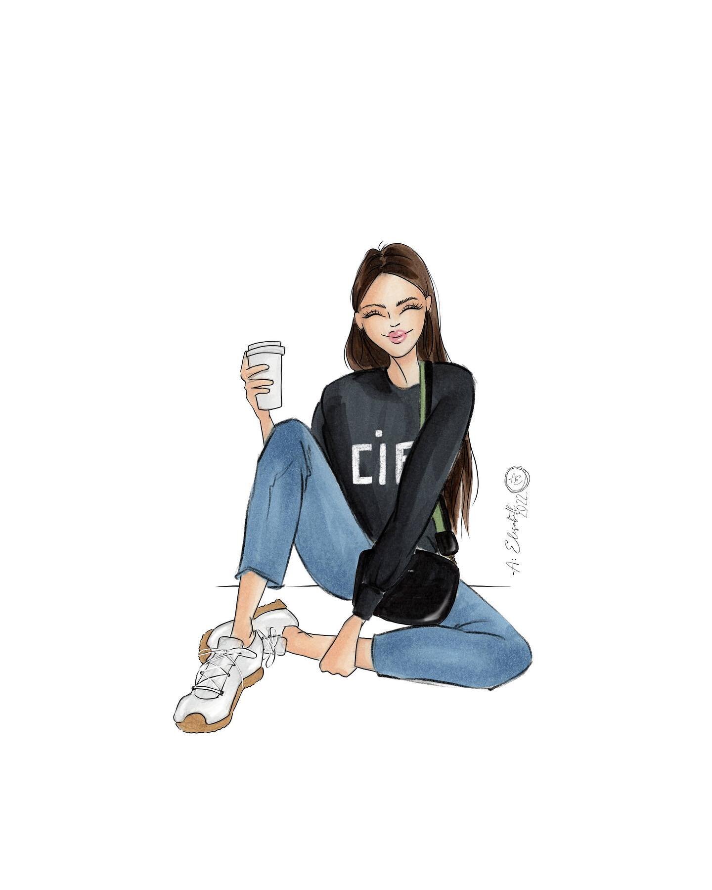 Feeling casual today, and ready for the weekend! 

#weekendready #happyfriday #casualfriday #fashionillustration #fashionart #clarev