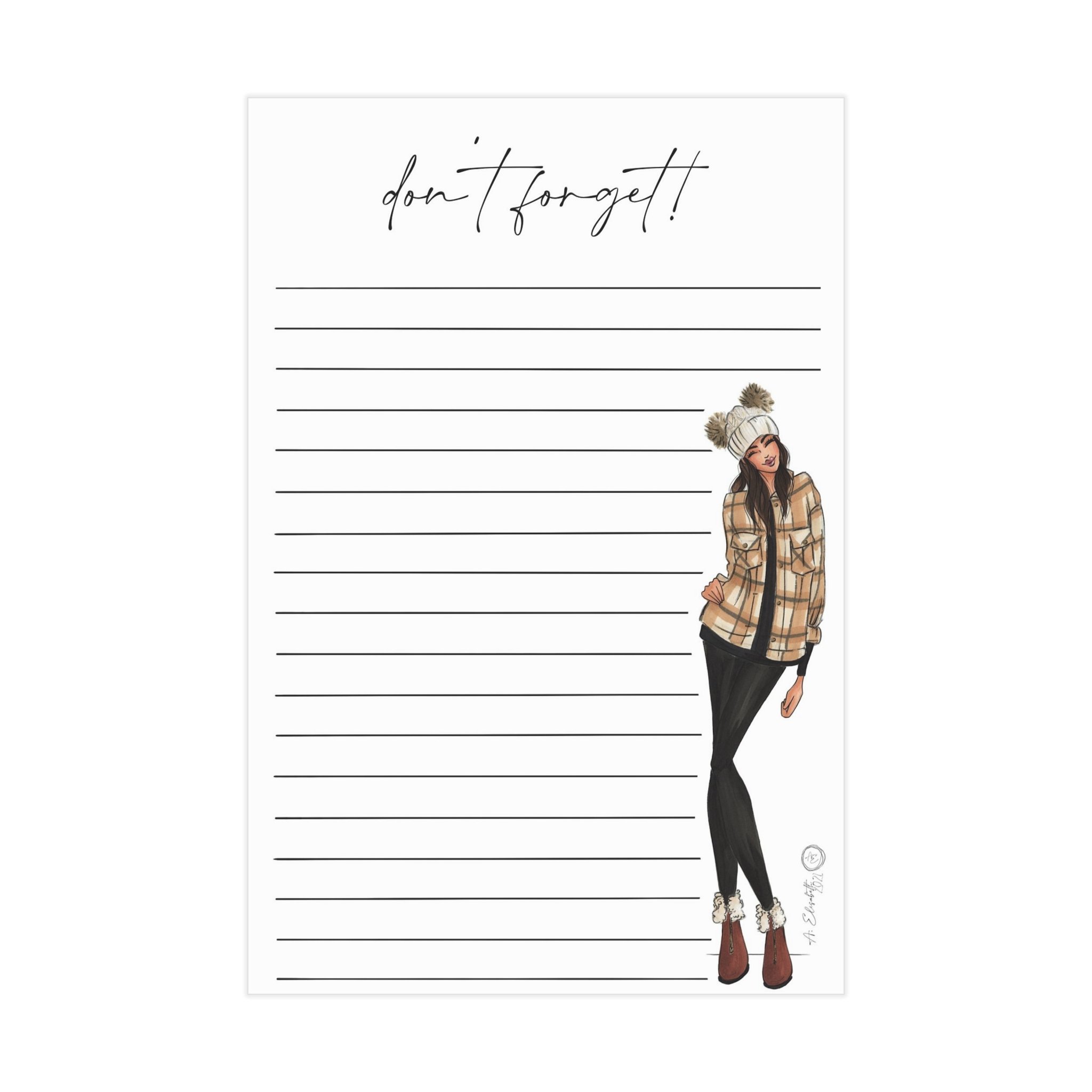 "Hazelnut Latte" notepad