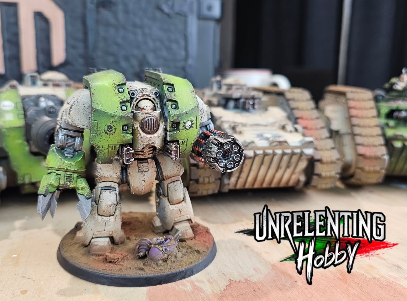 Final assembly and deets and the DG are done! A little later than I wanted. But for 9 days painting resulting in a full 3000 point army... I'll not grumble!

Then it's video editing time 🫠

Peace! 🤘🏻

Www.unrelentinghobby.co.uk

#warhammer #warham