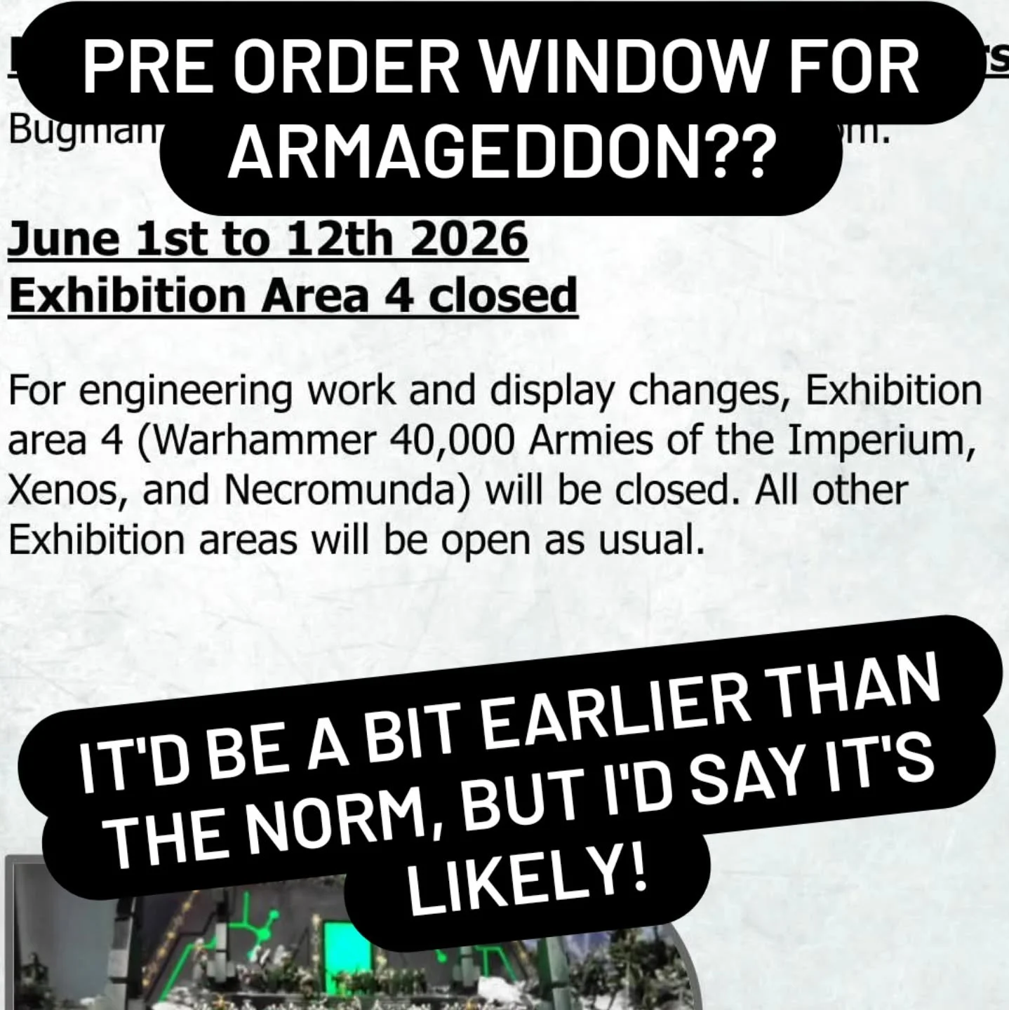 Have GW inadvertently slipped the release date for Armageddon? It's normally end of June/Early July. I guess time shall soon tell!

Peace! 🤘🏻

Www.unrelentinghobby.co.uk

#warhammer #warhammer40000 #40k #hobby #armageddon