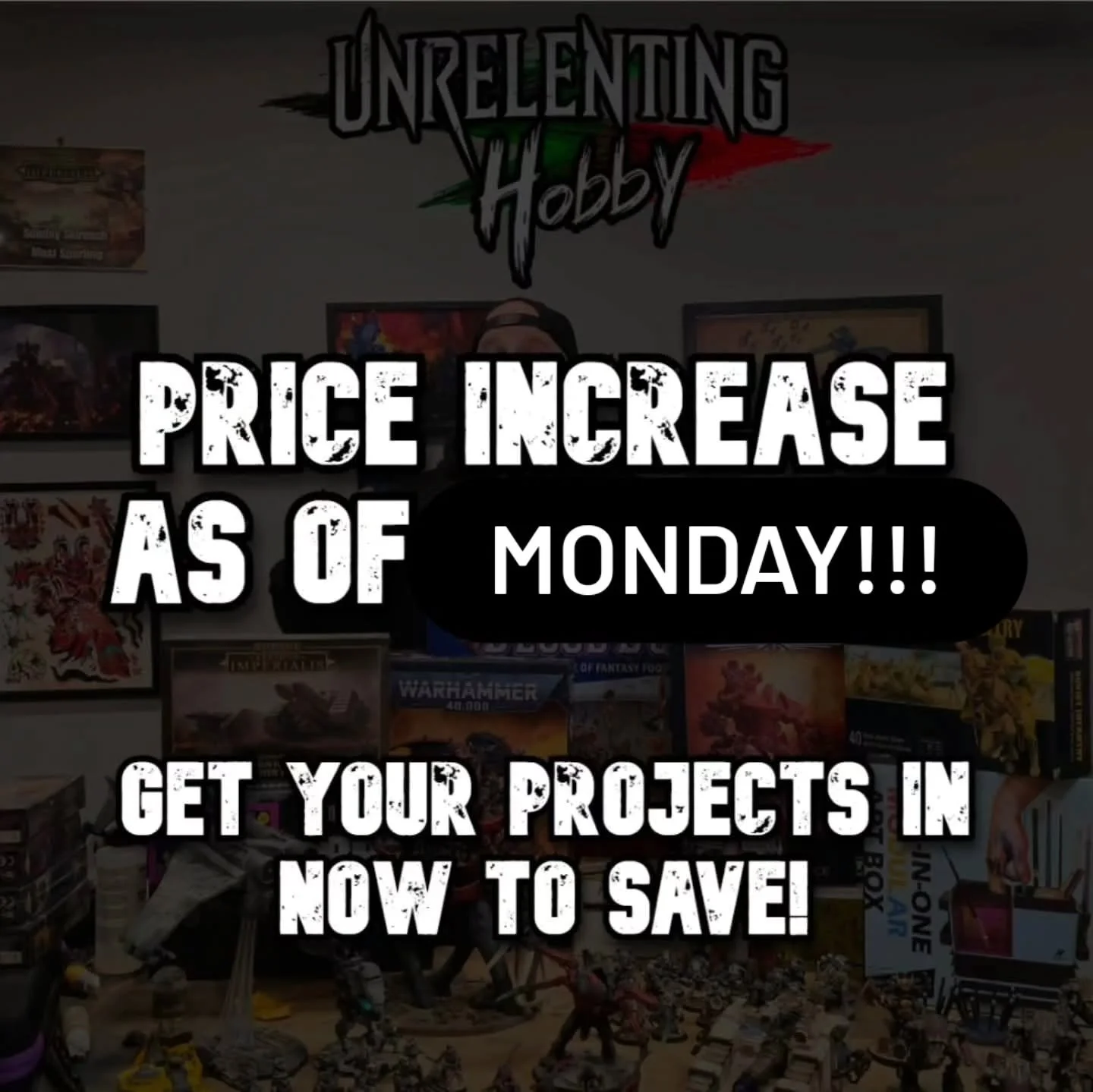 Any and all quotes that are sent in via message or form before 00:00 Monday morning will fall within our current pricing structure before the increase on Monday.

So get those ideas sent over to us! Many thanks to everyone who's already reached out a