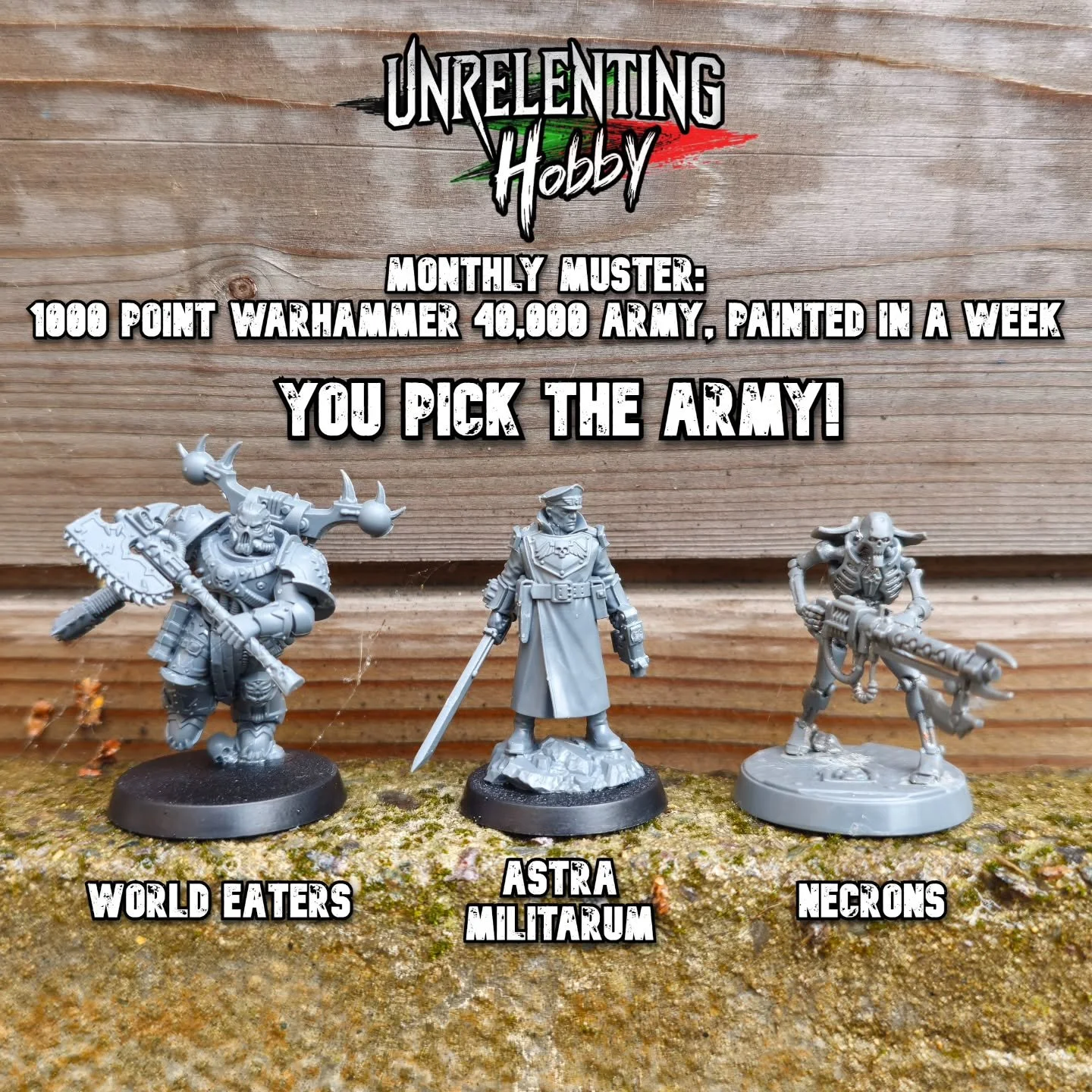 The last week of this month, I'll be painting up one 1000 point army for Warhammer 40,000. The question is, which one!?!

Head over to my discord linked in the bio/below and head to the Monthly Muster channel and place your vote. You can also check o