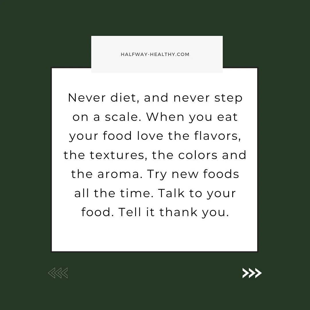 My dad shared this quote with me today from Abraham Hicks and it really resonated so I wanted to share it with you. 

Food is meant to be enjoyed alongside life, not as a barrier or a chore. So many people come to me looking for weight loss but it&rs