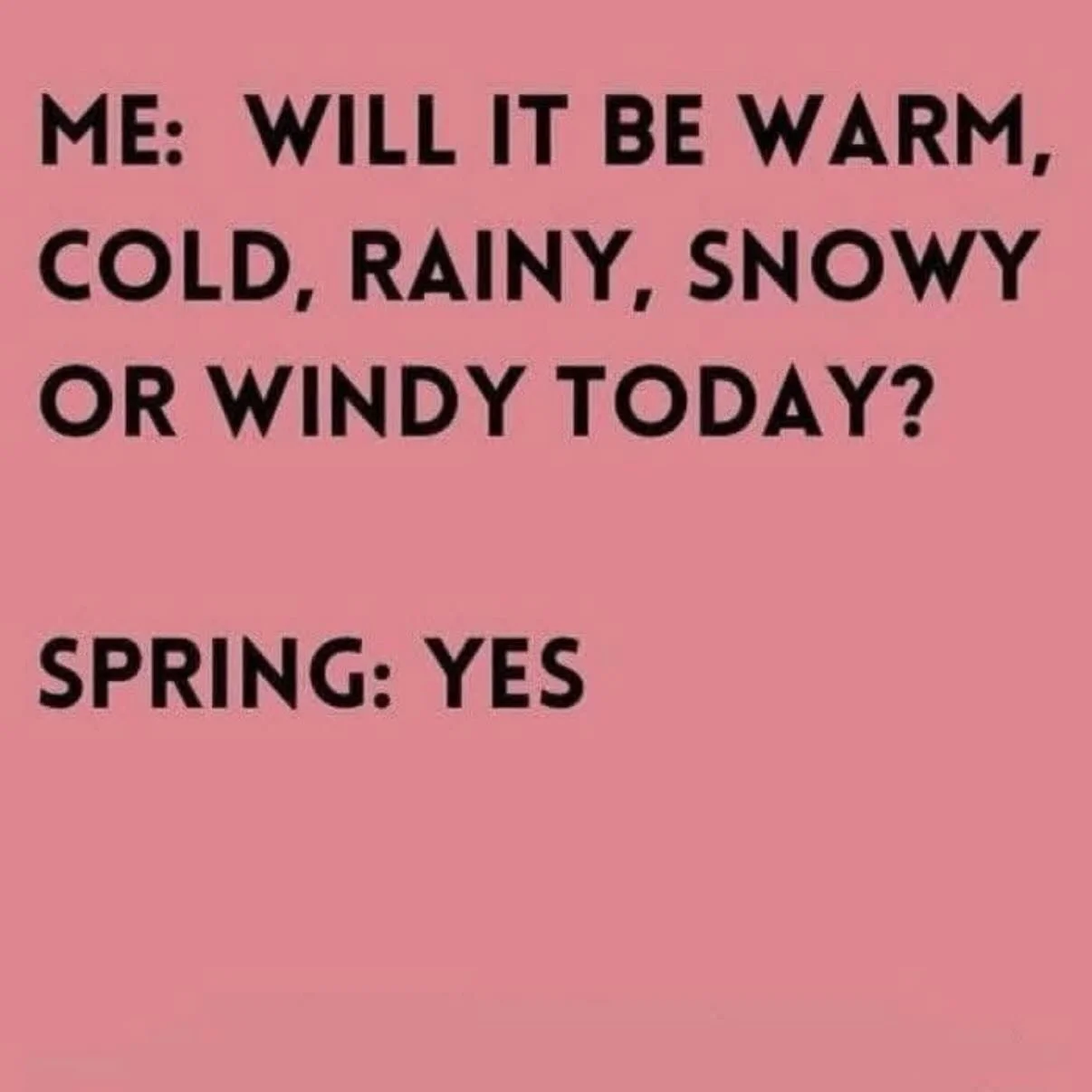 Weather report all over the place this week!