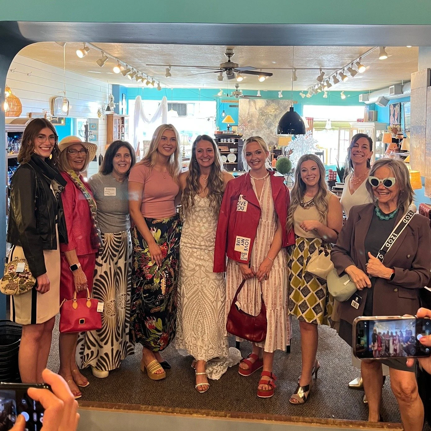 Thank you to everyone who came for the Women's Round Table meeting this morning! We didn't have a style challenge yesterday but today we had the biggest one yet! Our visiting ladies put their creativity to work styling a Work to Play look. Here's som