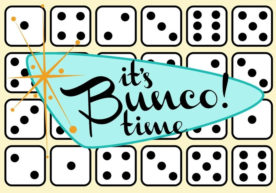 Join us for Bunco night! Tuesday 5.12 from 6-8 😊 Free to play,  prizes provided by Kismet. Snacks and drinks welcome.