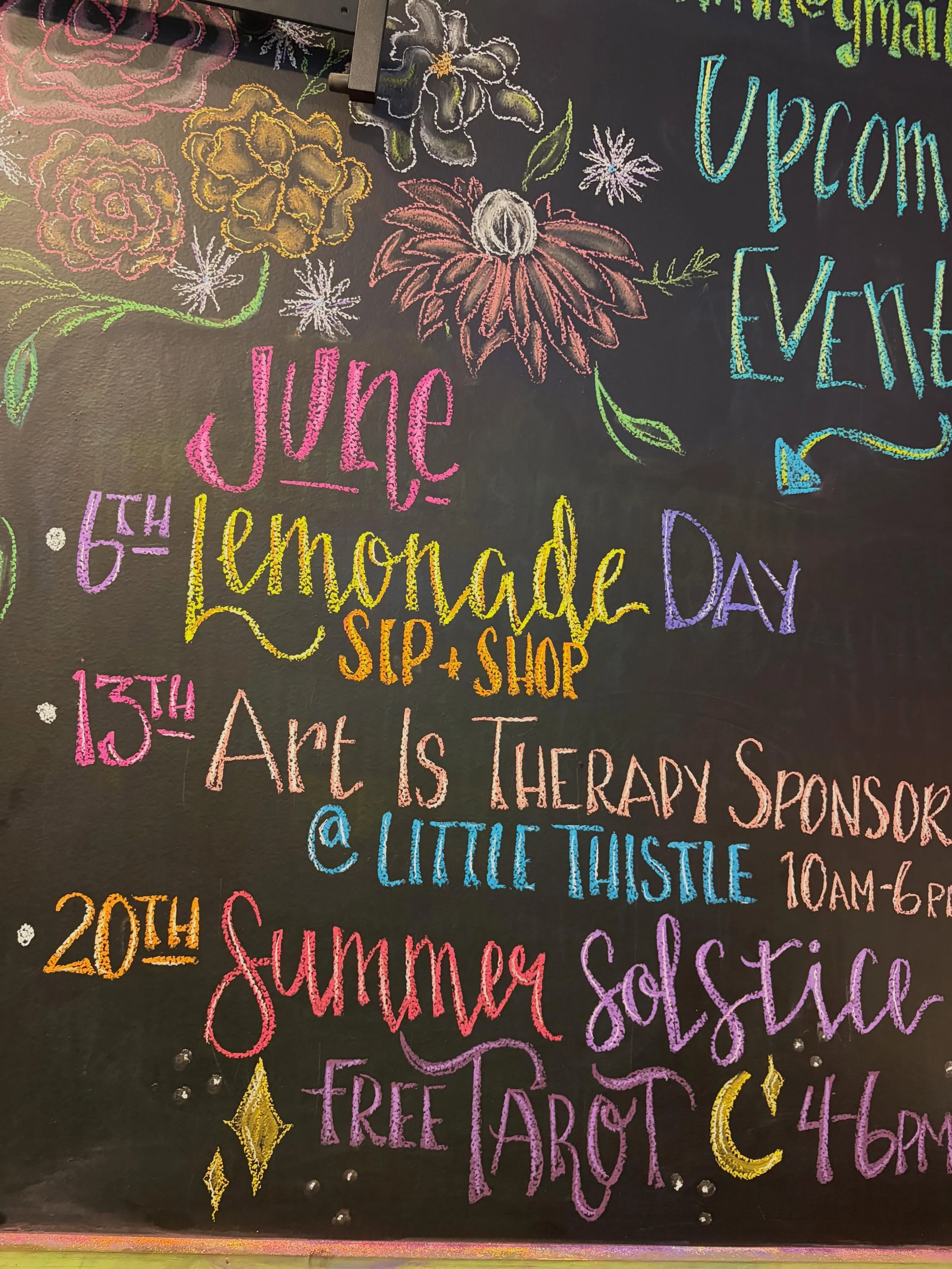 Chalkboard update, fun June stuff! Bunco June  16th, 6-8 😊
