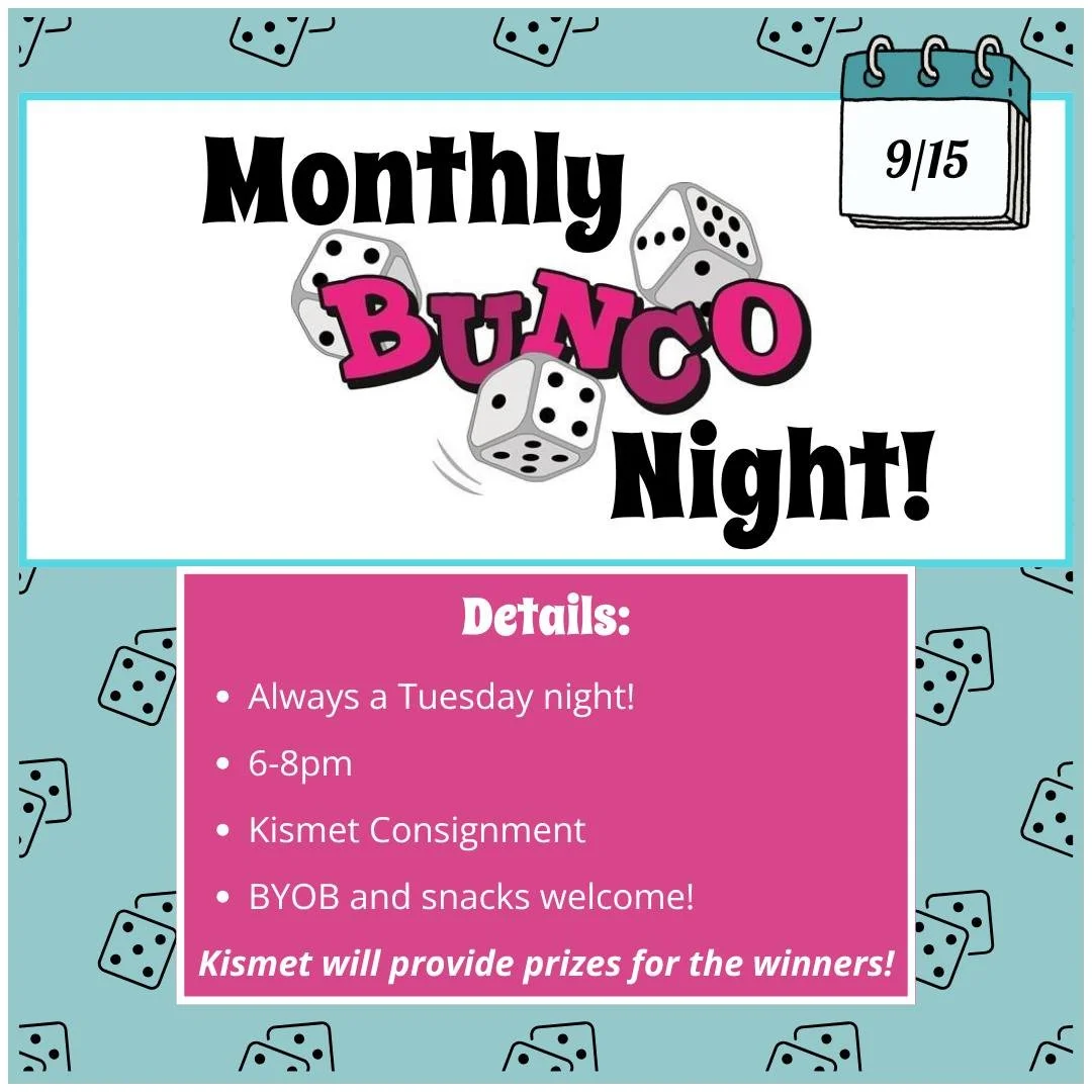 See you next week for Bunco Night! Who's coming?