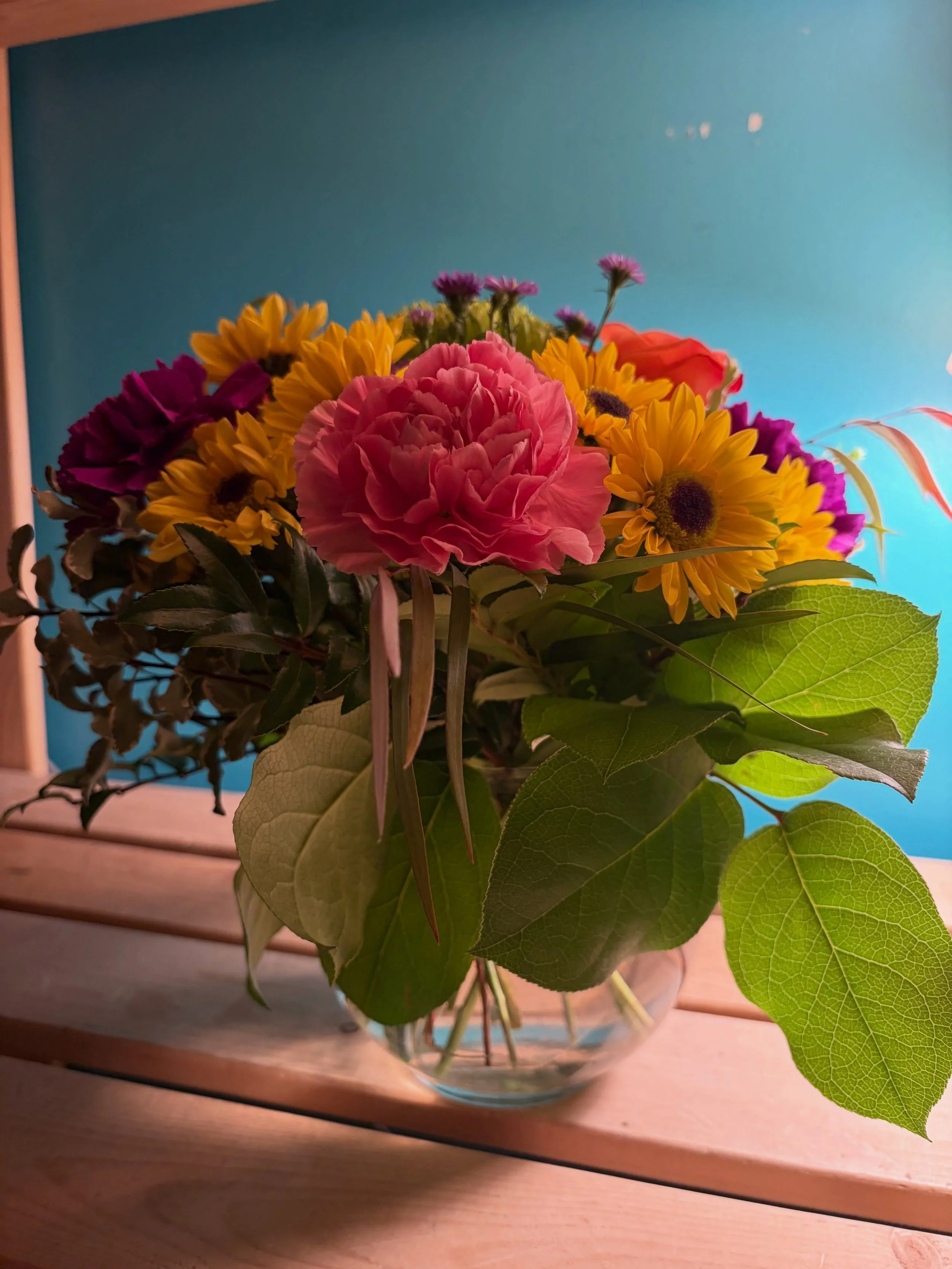 Grateful for the anonymous flowers dropped off this morning &hearts;️ Yes yesterday was a hard day, we all have hard days, that&rsquo;s how we can truly appreciate the good ones 😊