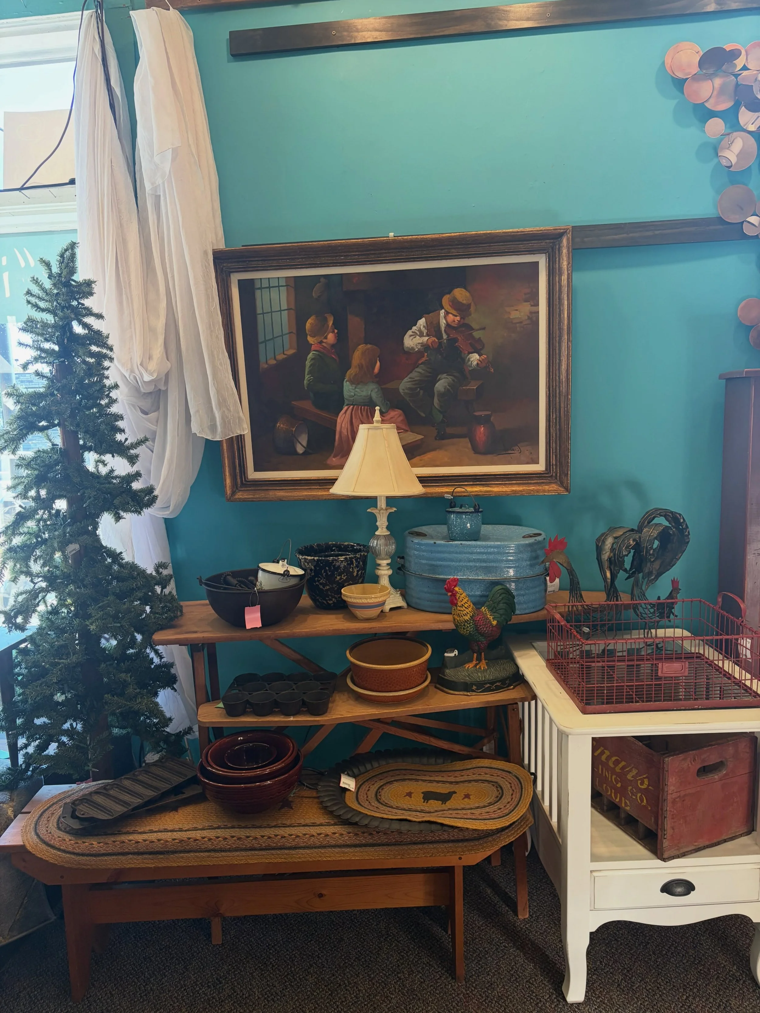 Monday Funday country corner refresh! Is that a Christmas tree???