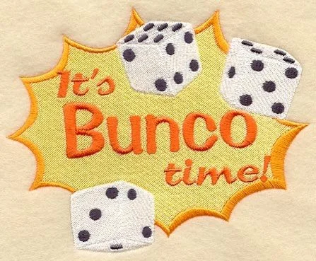 Bunco tonight 6-8!