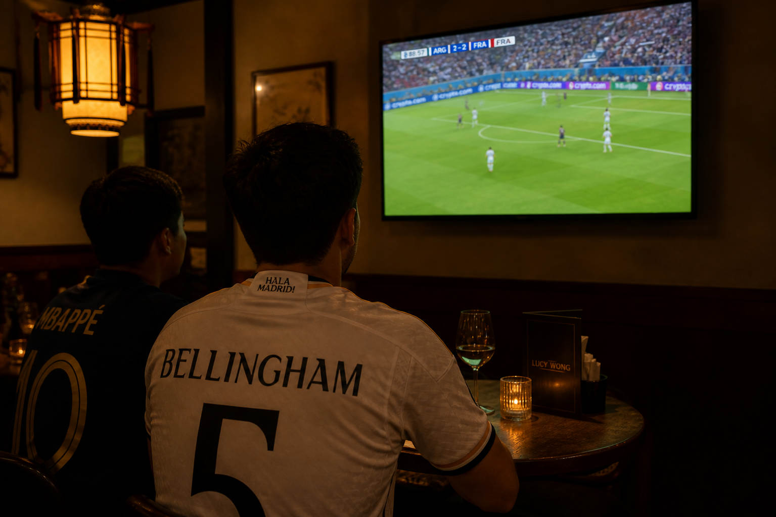 football screenings Central London cocktail venue