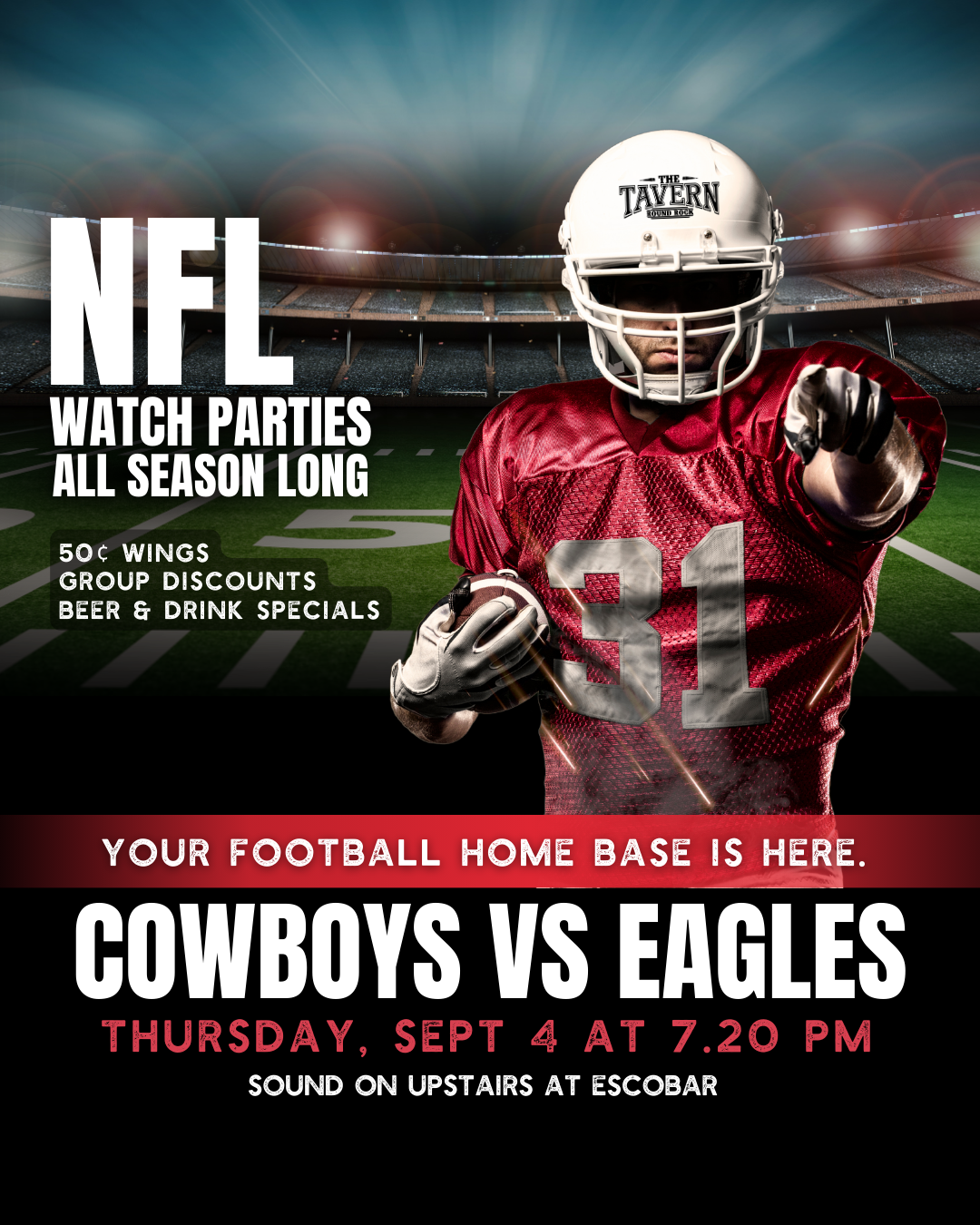 Cowboys vs Eagles | NFL Watch Party at Round Rock Tavern