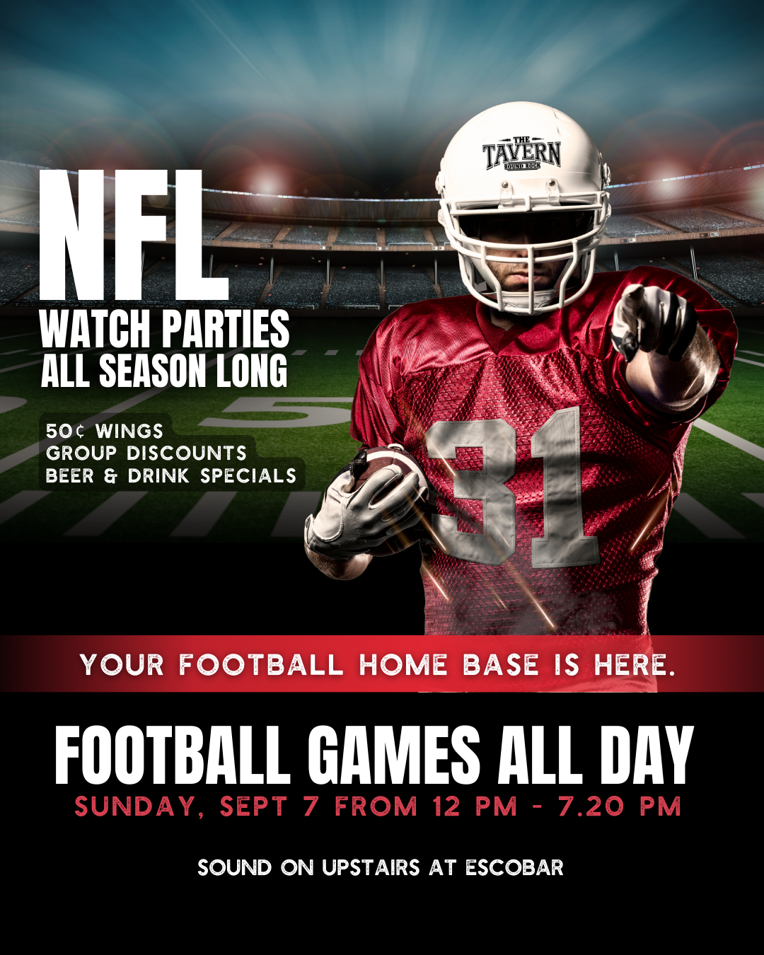 All Day NFL Watch Party at Round Rock Tavern