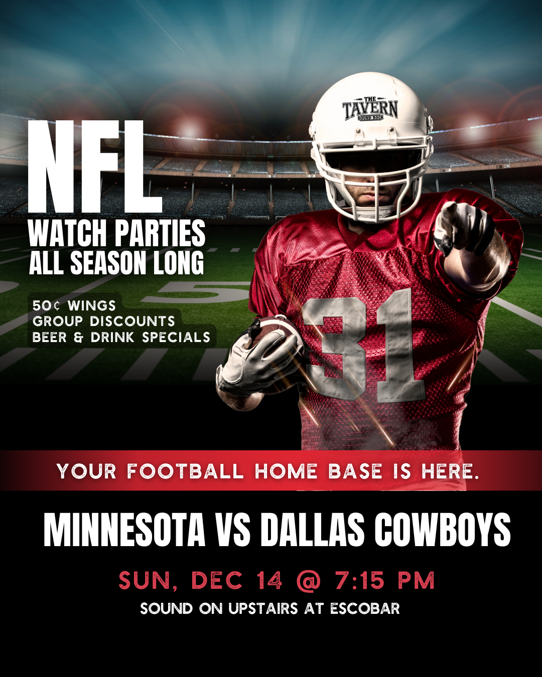 Minnesota vs Dallas Cowboys | Watch Party at Round Rock Tavern 