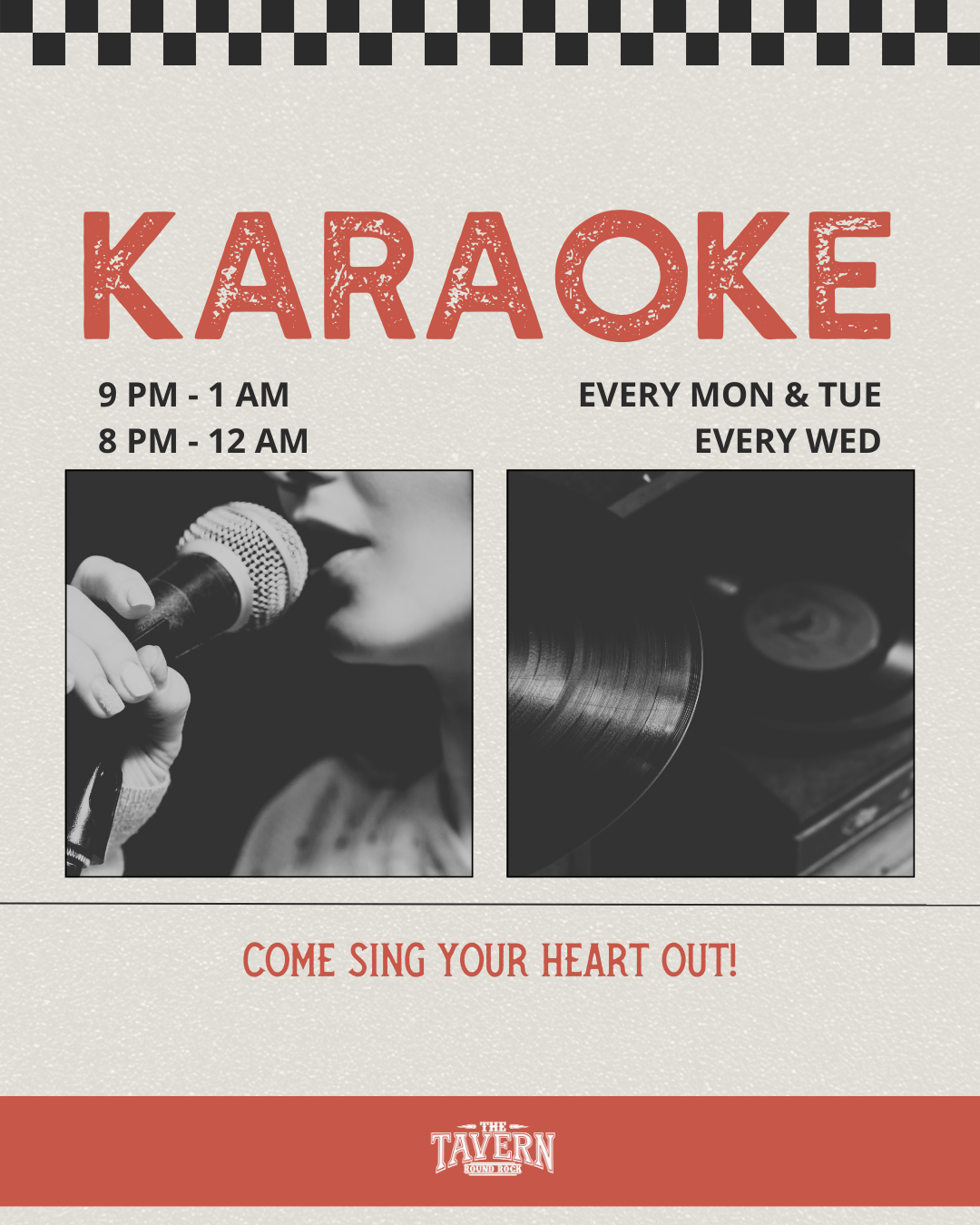 Karaoke Nights at Round Rock Tavern – Every Mon, Tue &amp; Wed 