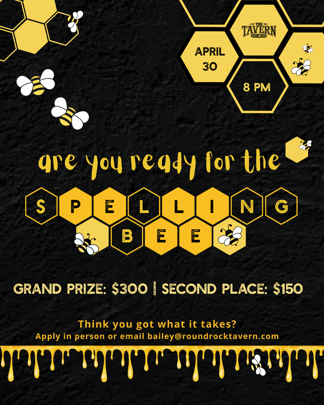 Spelling Bee Night at Round Rock Tavern | Cash Prizes + Live Competition