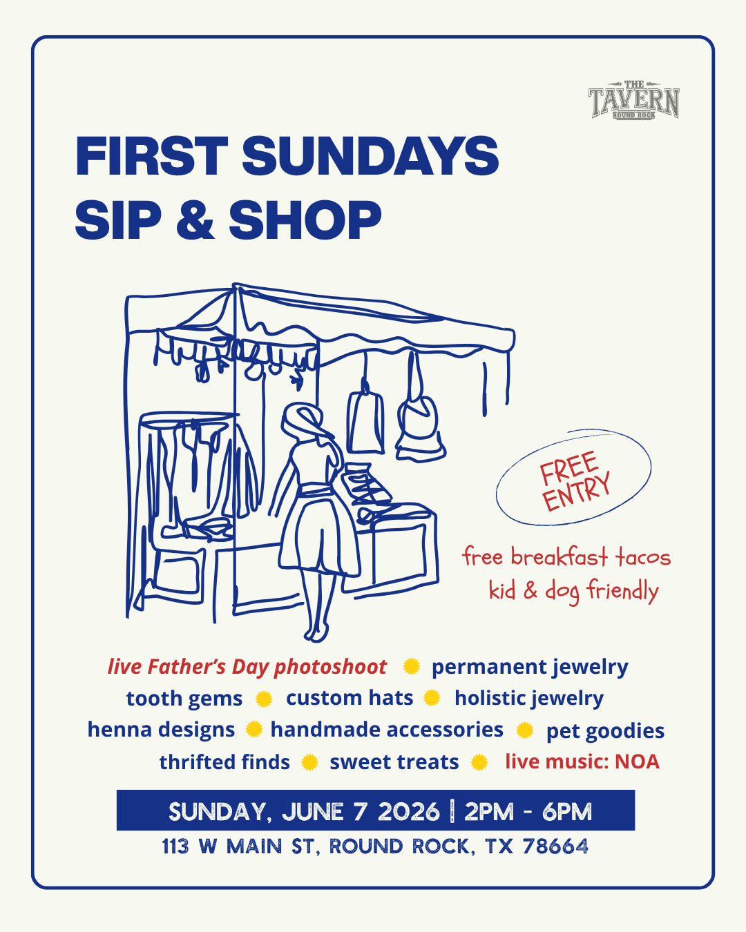First Sundays Sip & Shop