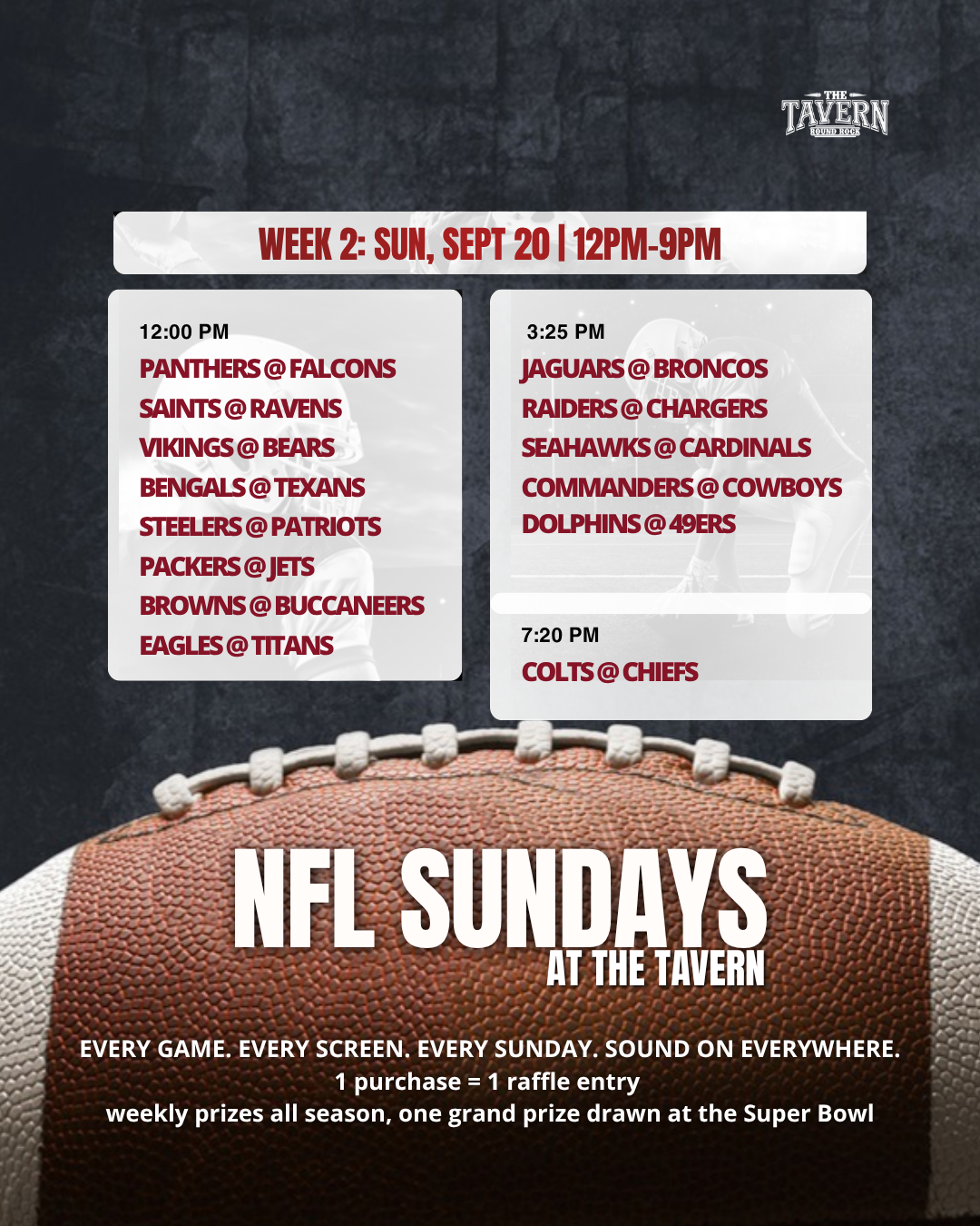 NFL Sunday Watch Party (all games) 