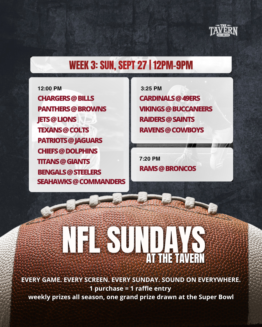 NFL Sunday Watch Party (all games) 