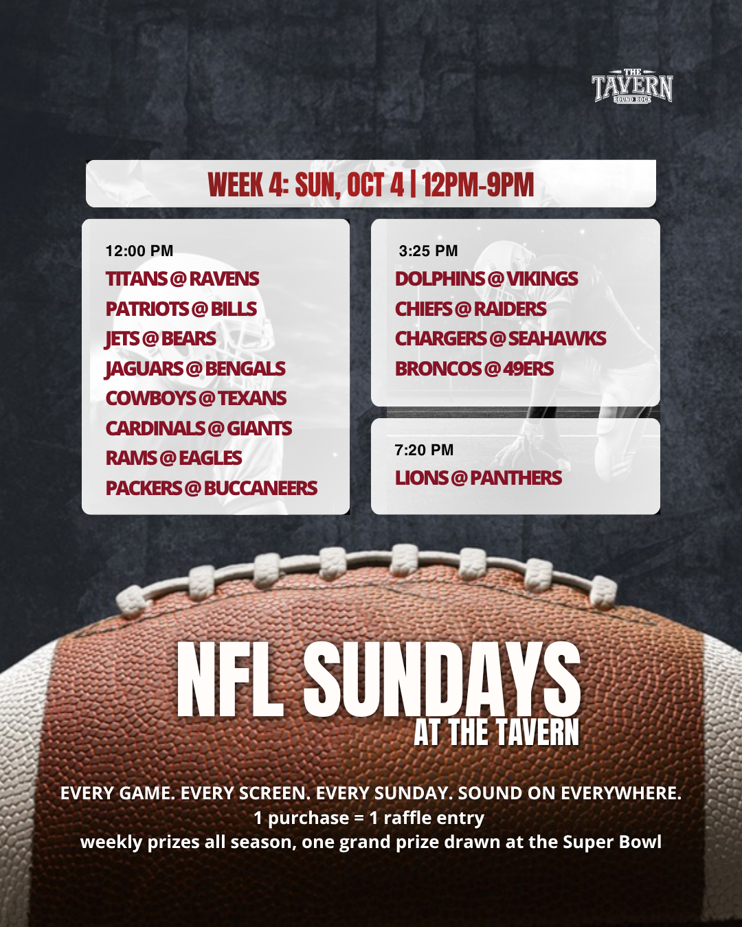 NFL Sunday Watch Party (all games) 