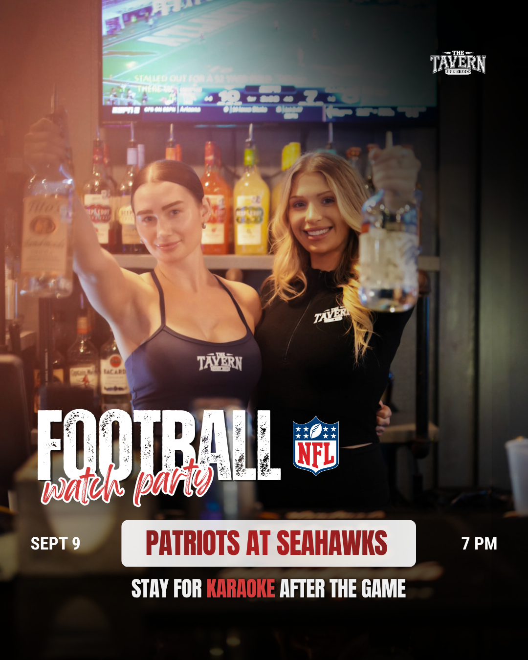 Patriots at Seahawks Watch Party at Round Rock Tavern