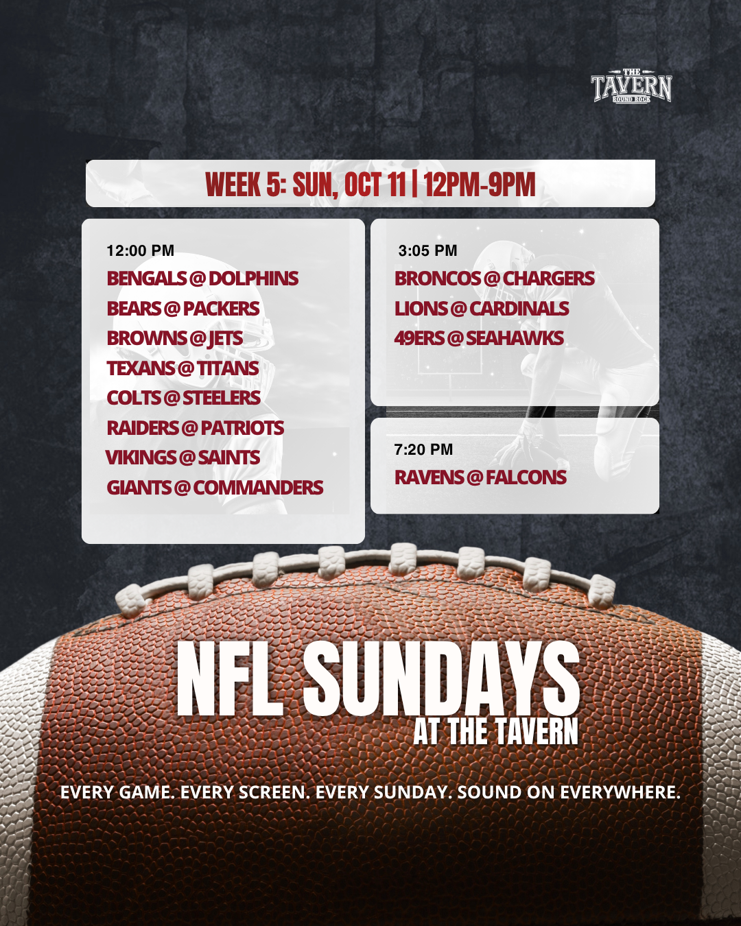 NFL Sunday Watch Party (all games)